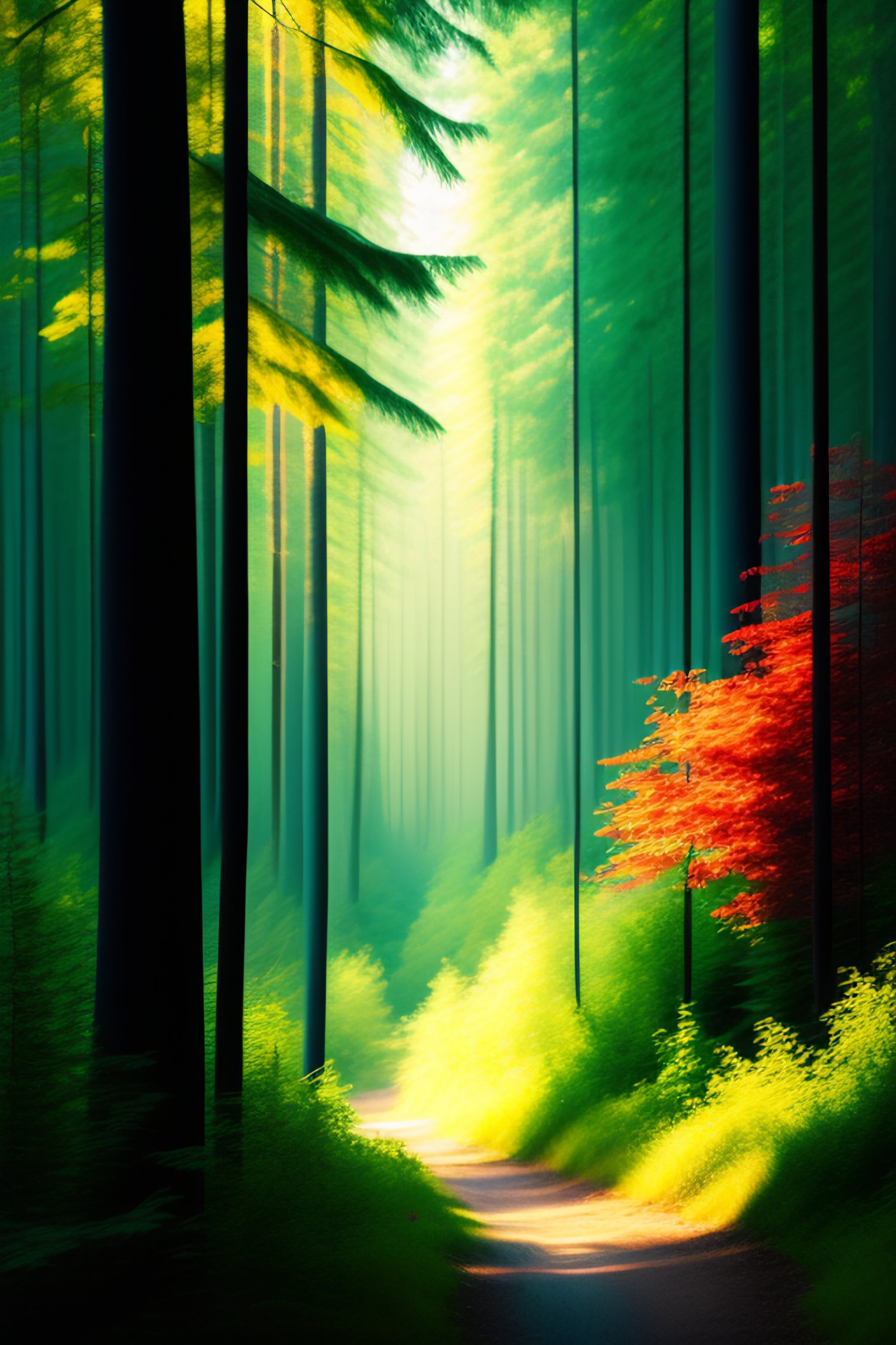 Lexica - A forest in the style of Claude Monet
