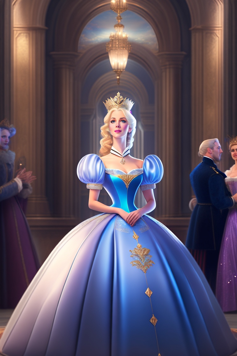Lexica - Cinderella thanked her fairy godmother and set off to the ball ...