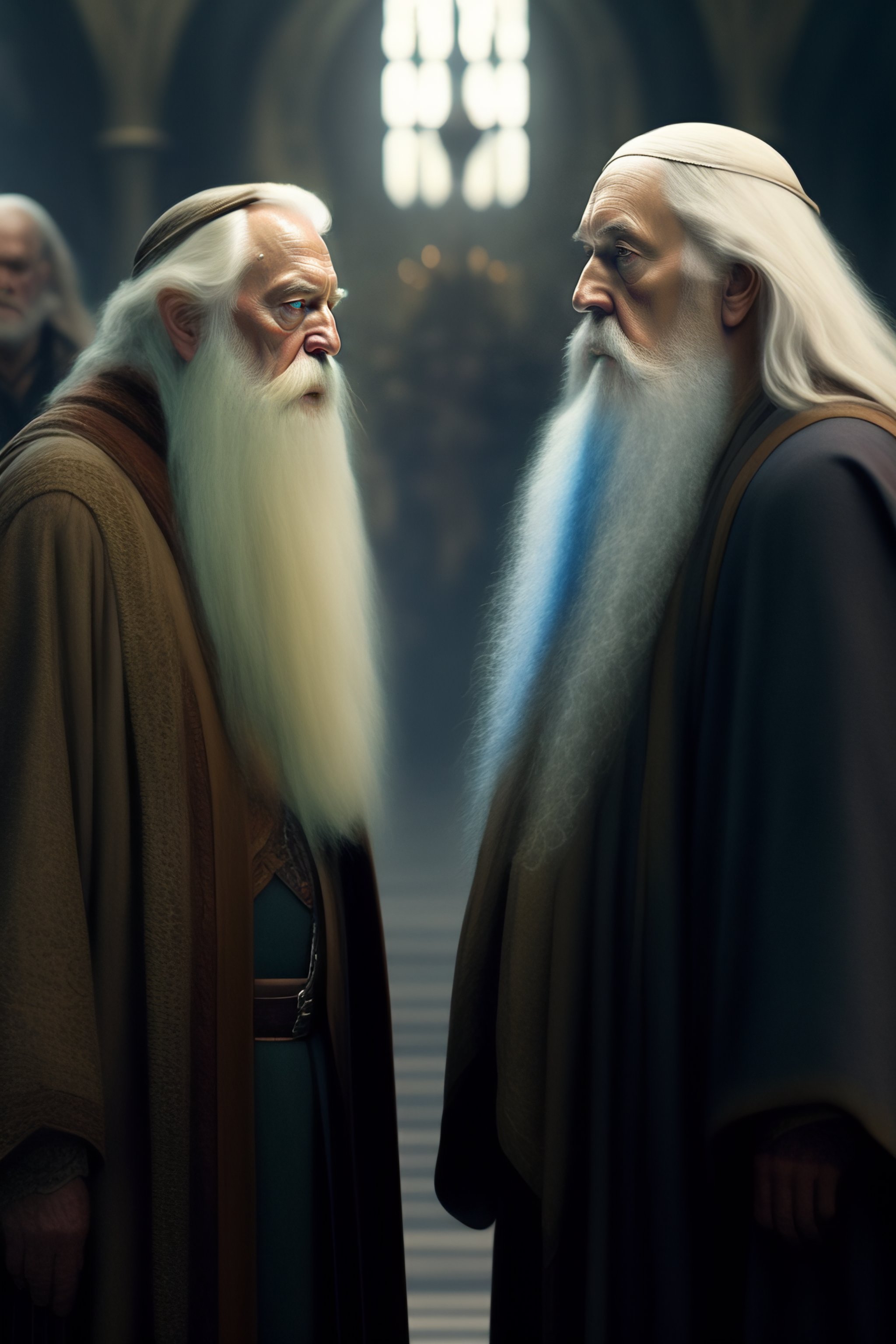 Lexica - Dumbledore and Gandalf standing 1მეტერ აწაყ opposite each ...