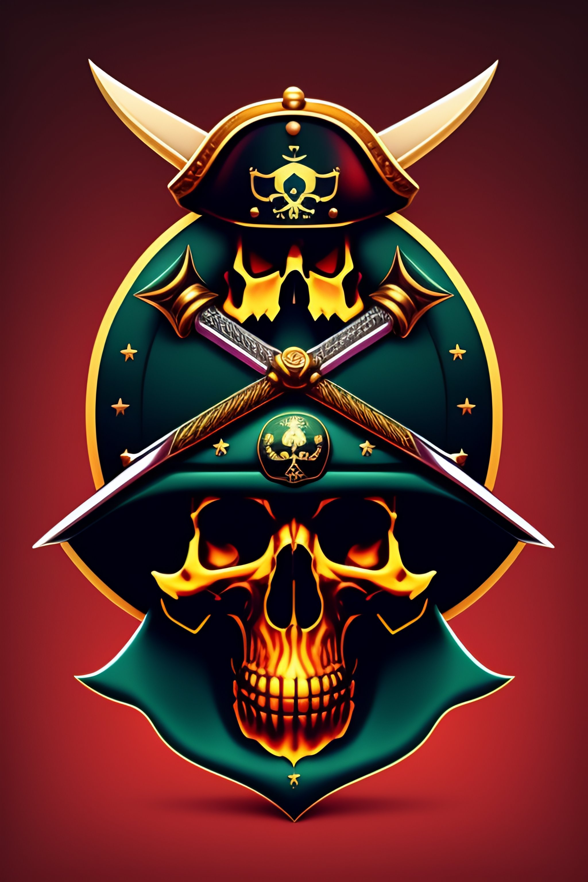 Lexica - X-shaped swords with a skull and a pirate hat
