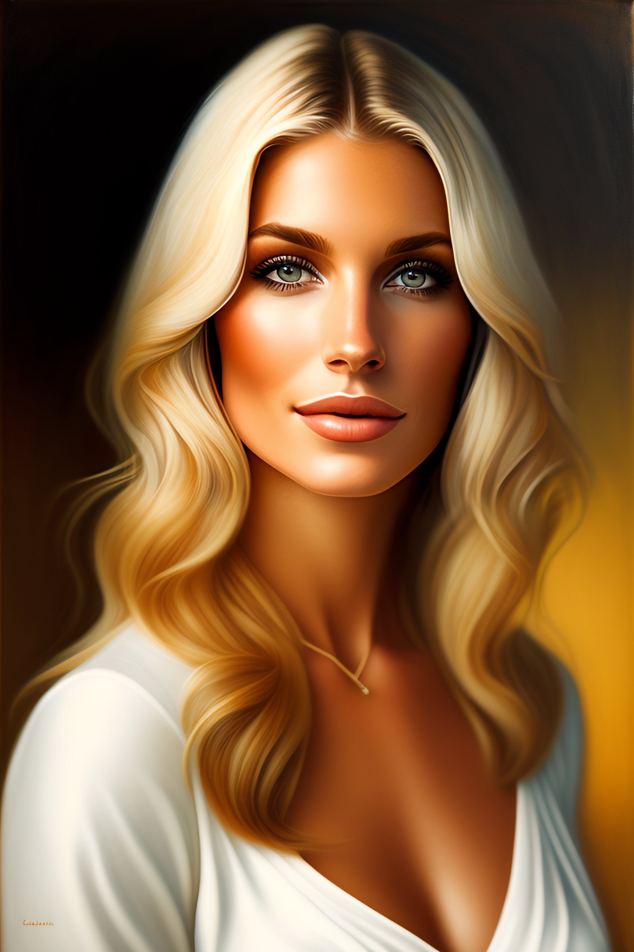 Lexica - Portrait of a beautiful blond woman