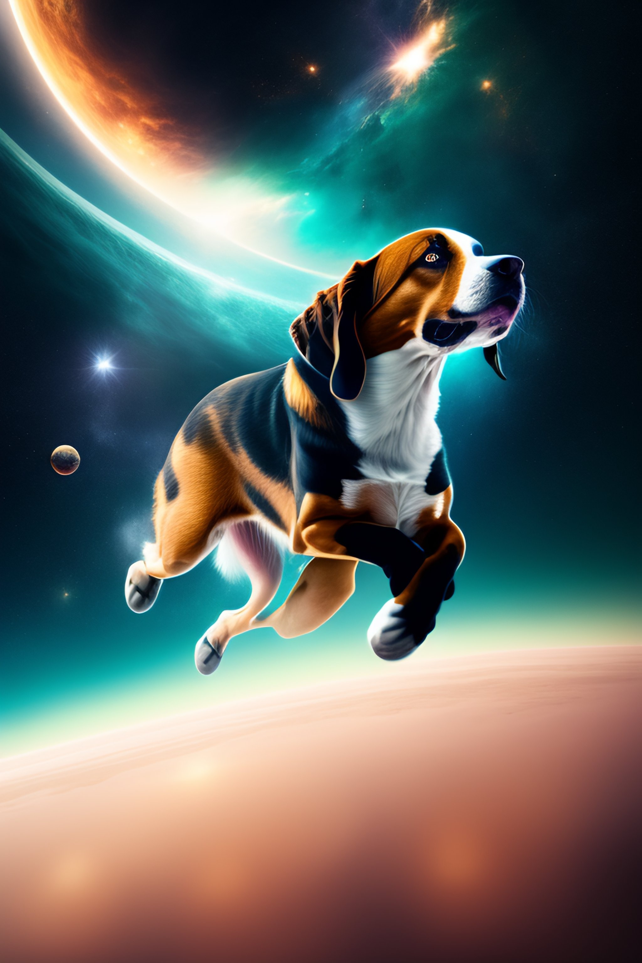 lexica-hound-dog-in-space-jumping-from-one-planet-to-another-planet