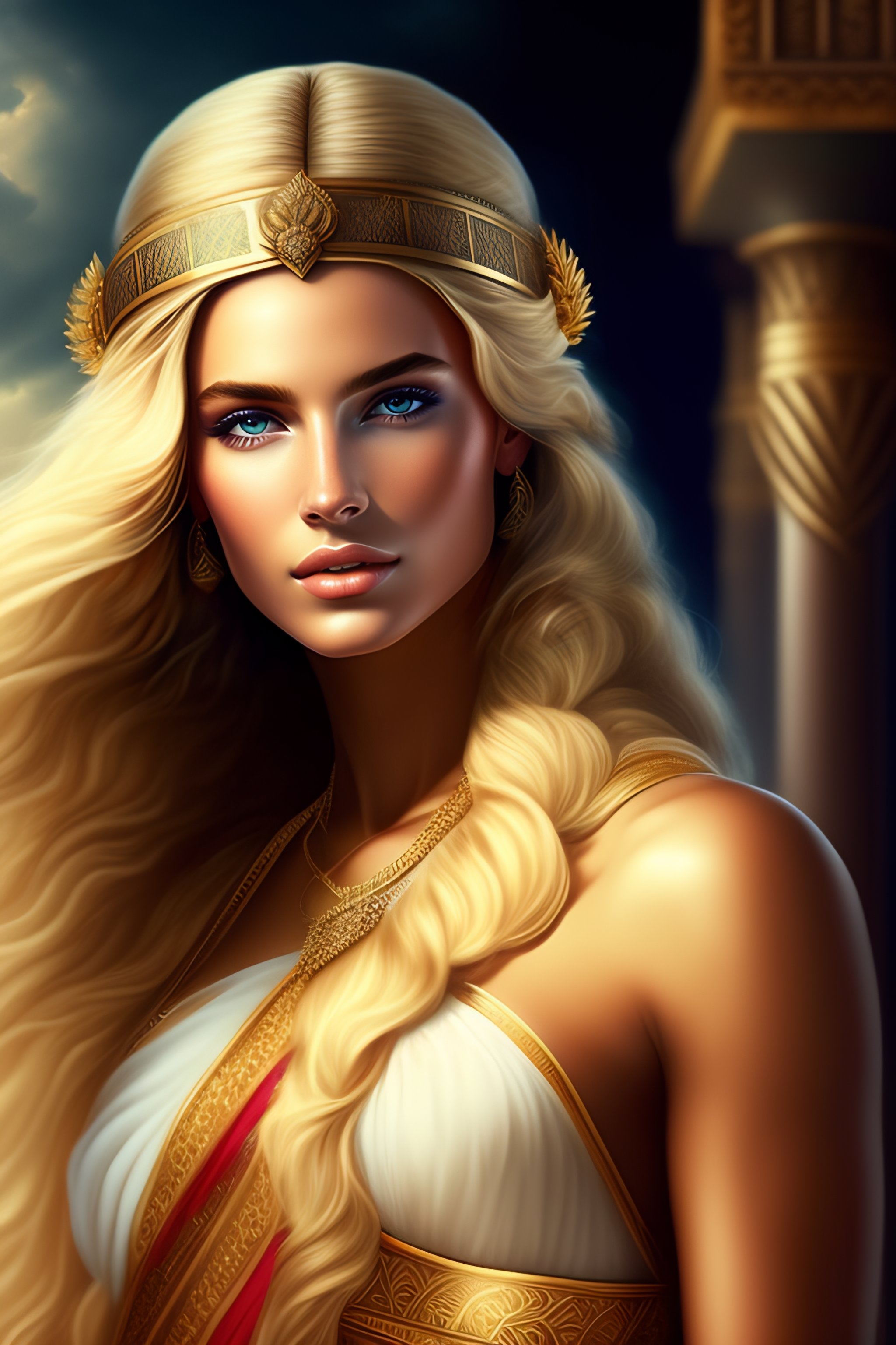 Lexica - Ancient Greece, beautiful blonde goddesses, au nature