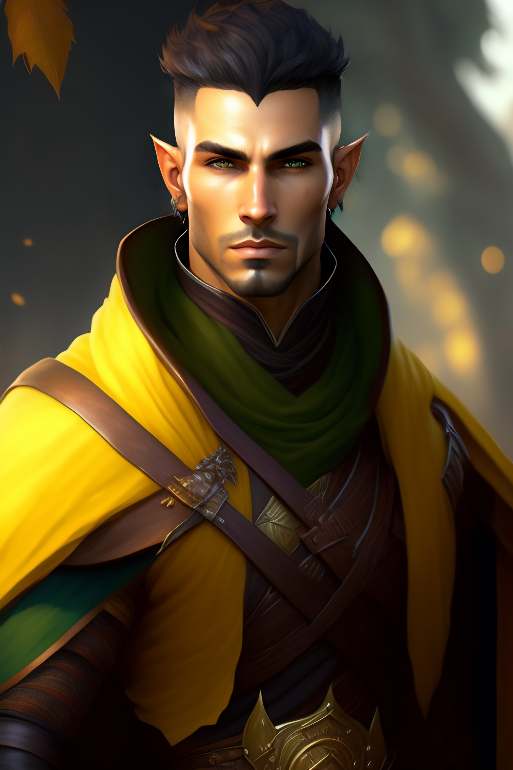 Lexica - Portrait of a beautiful fit young elf male rogue, with fluent ...