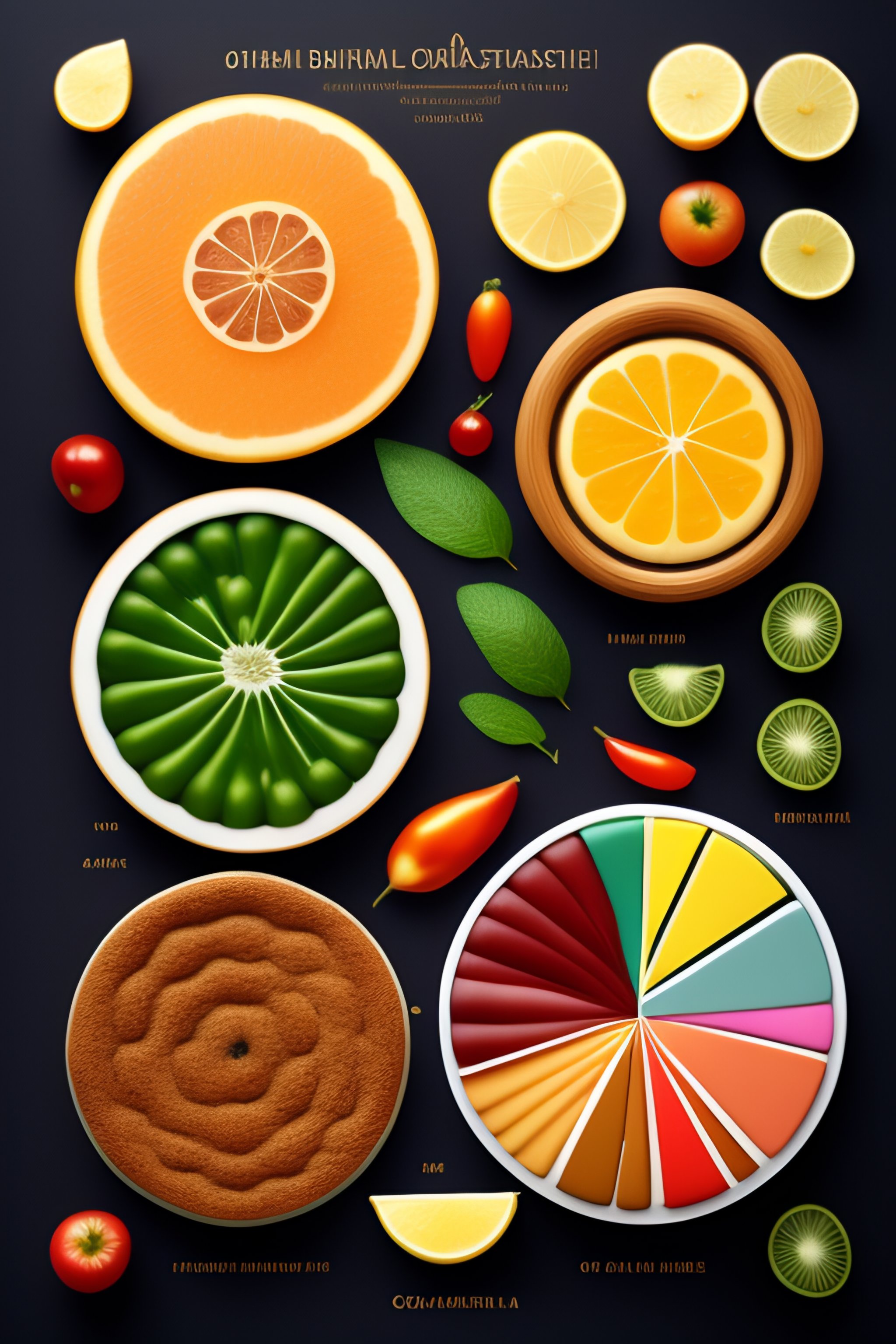 Lexica - A set of charts and diagrams, but every chart is something edible