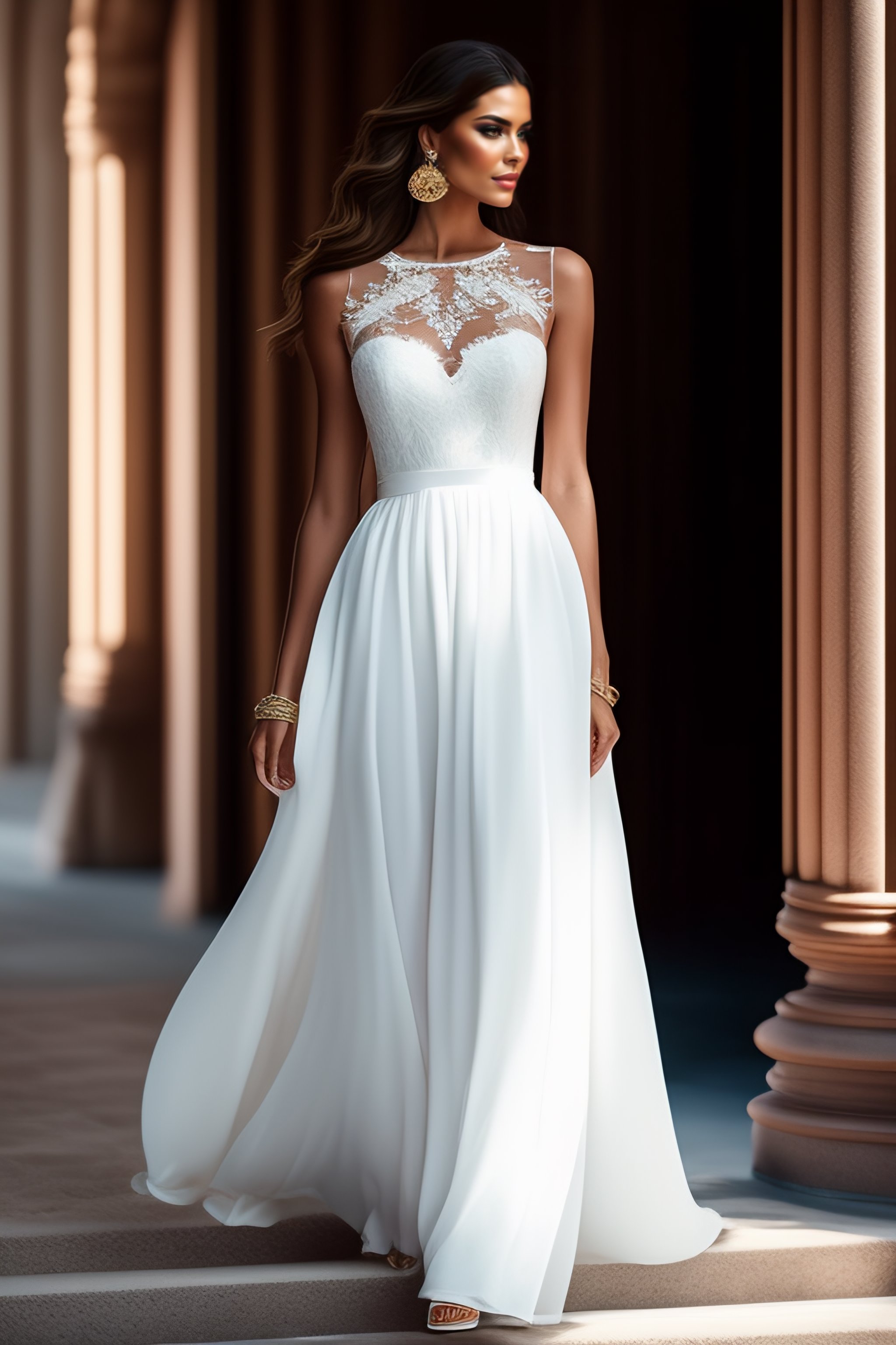 Lexica The most beautiful white dress design