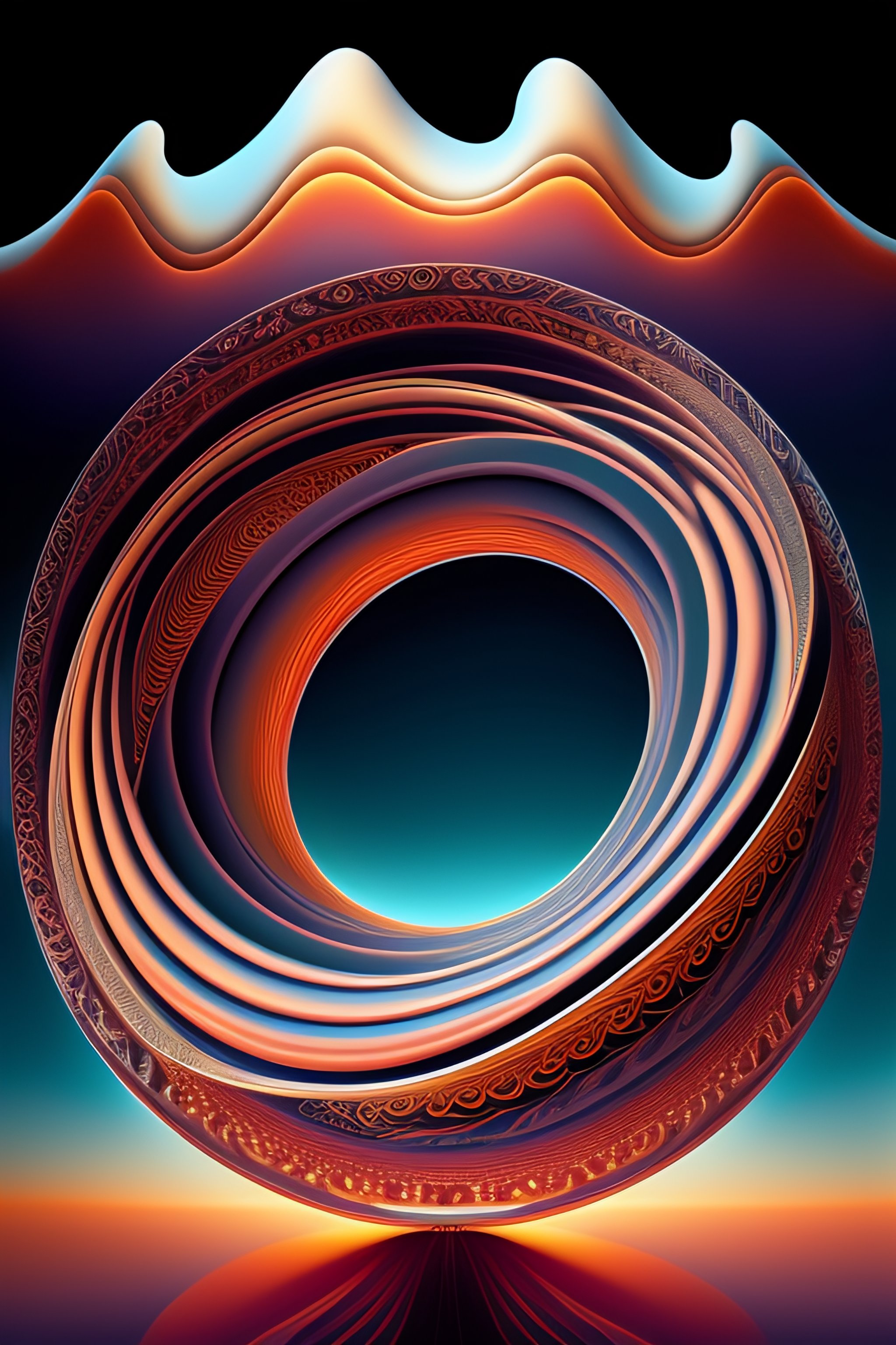Lexica - Sperical toroids with spirals tracing the surface in the style ...