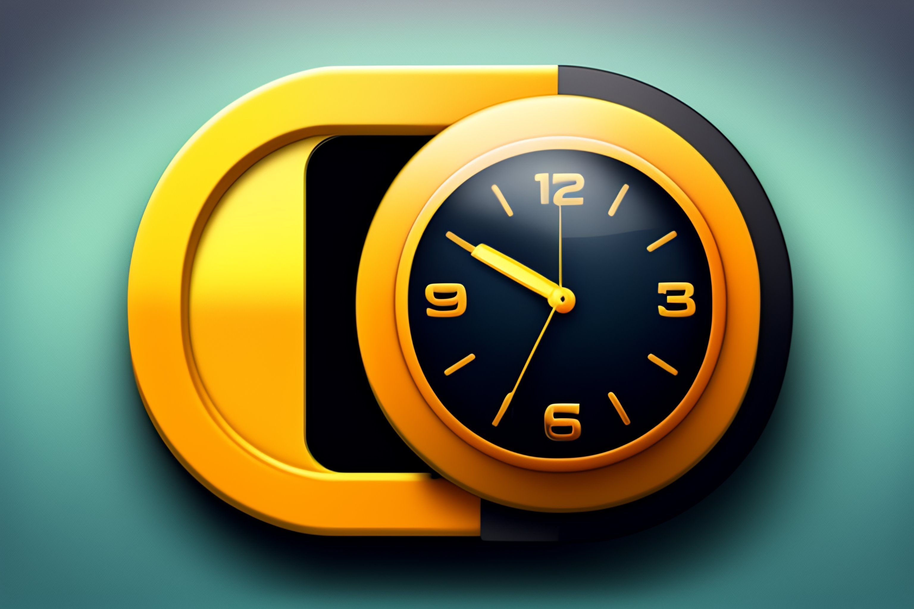 Lexica Beautiful app icon for a web application including a clock