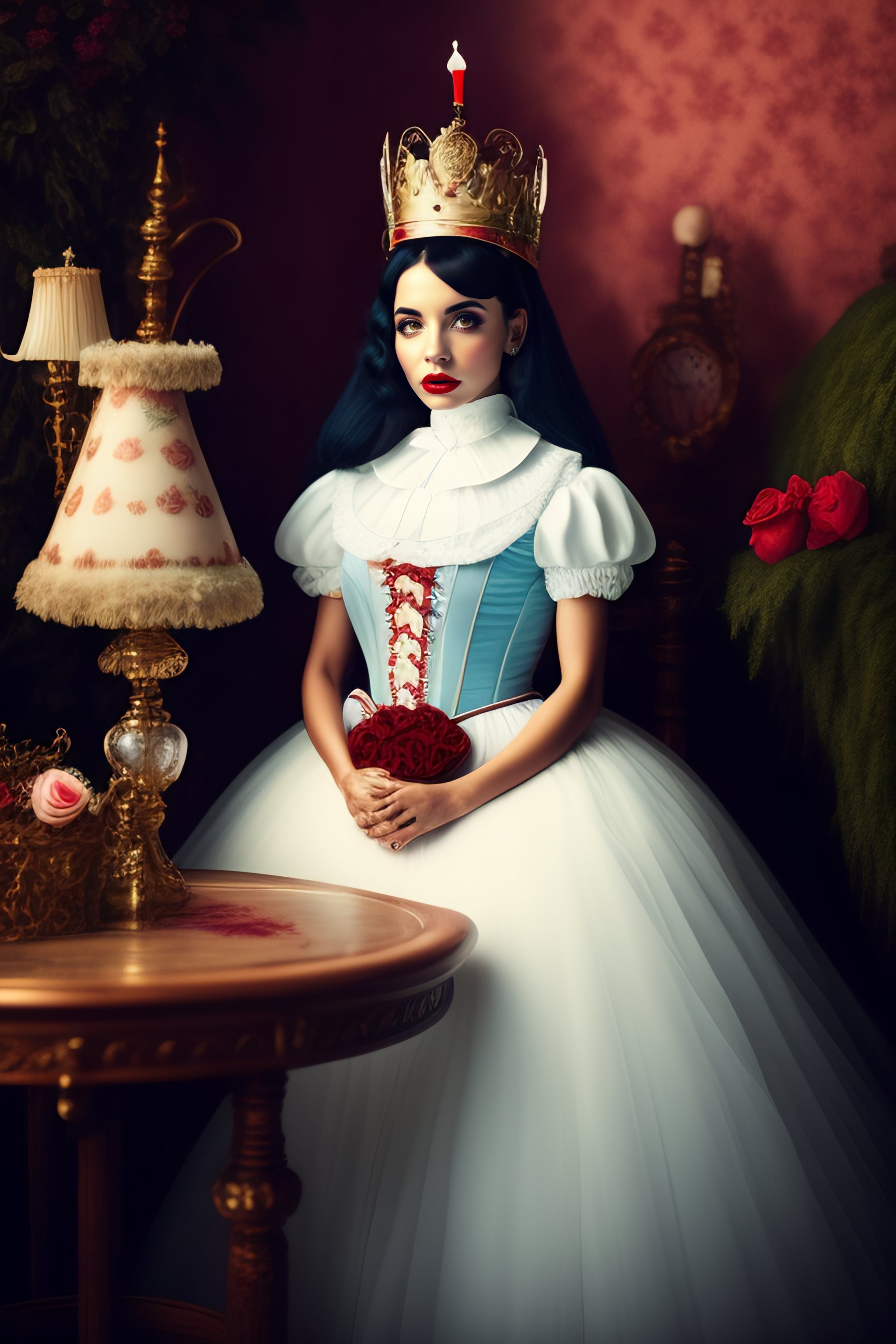 Lexica - Melanie martinez, alice in wonderland, horror, forest, fog,  terror, blood, white rabbits, clock, crazy, blood, crown, aged feet, red  water, ...