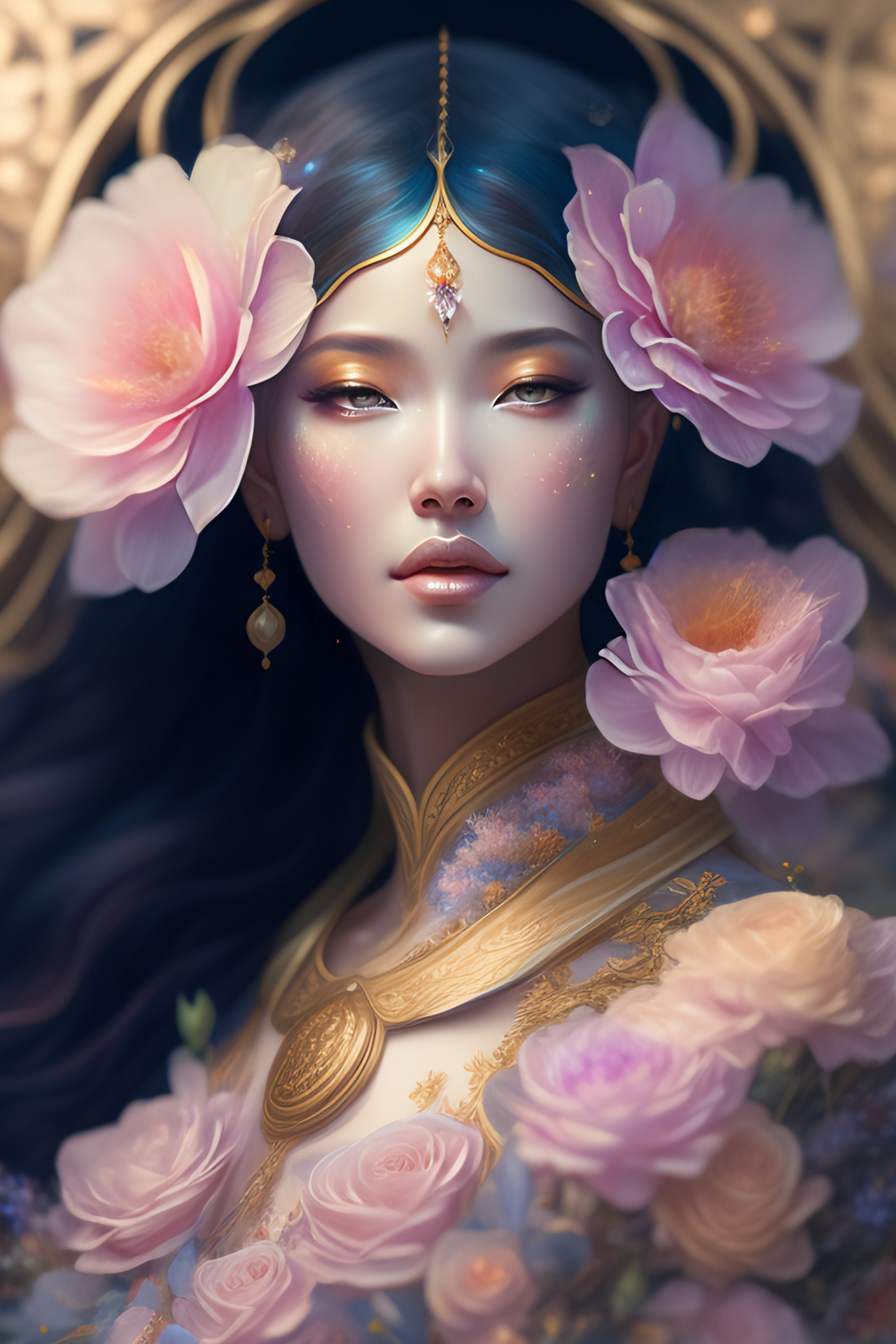 Lexica Full View Ultrarealistic Portrait Ethereal Fantasy Deity Wearing Beautiful Gown 