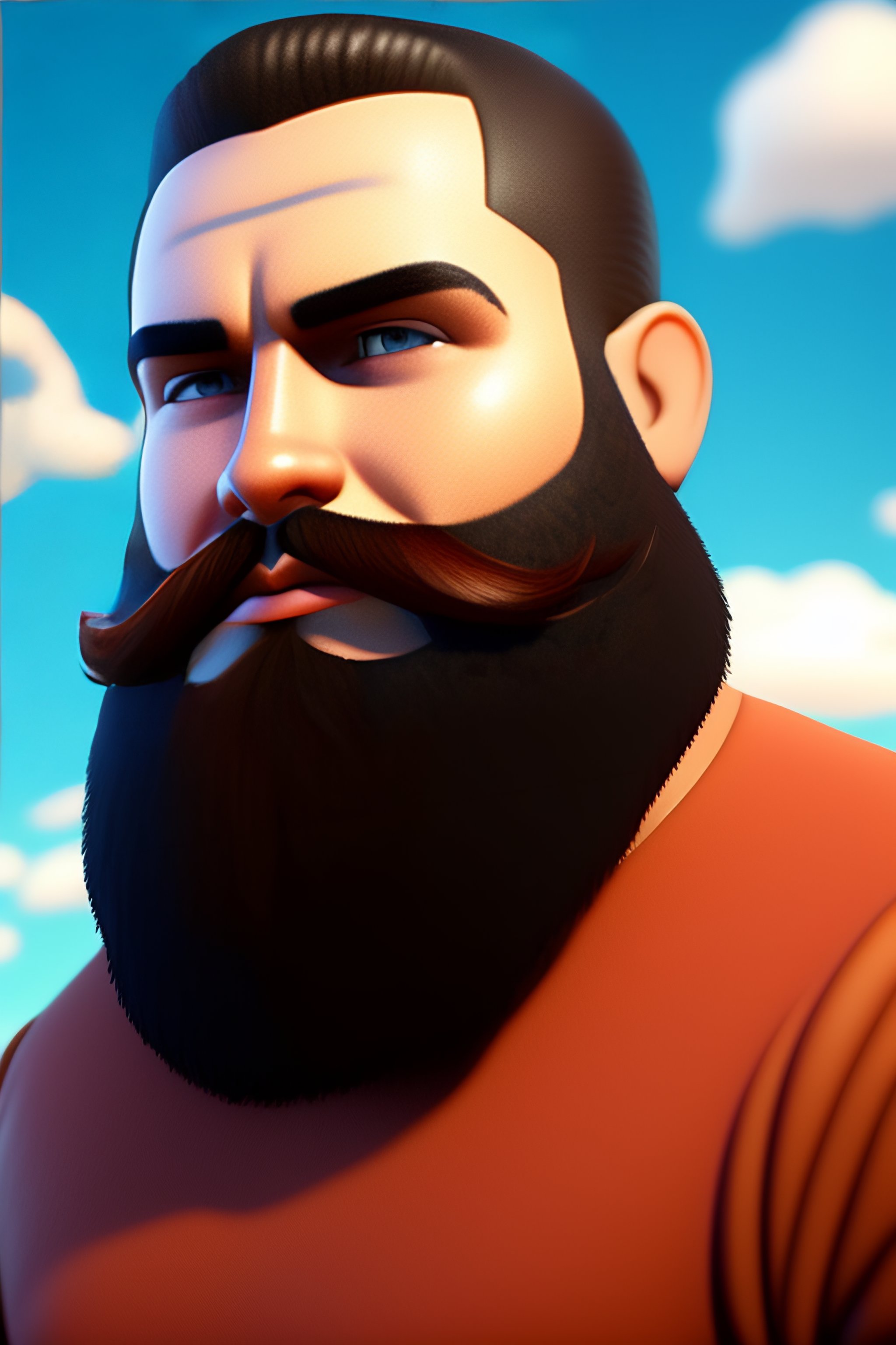 Lexica - 3d cartoon animation beautiful boy girls beard