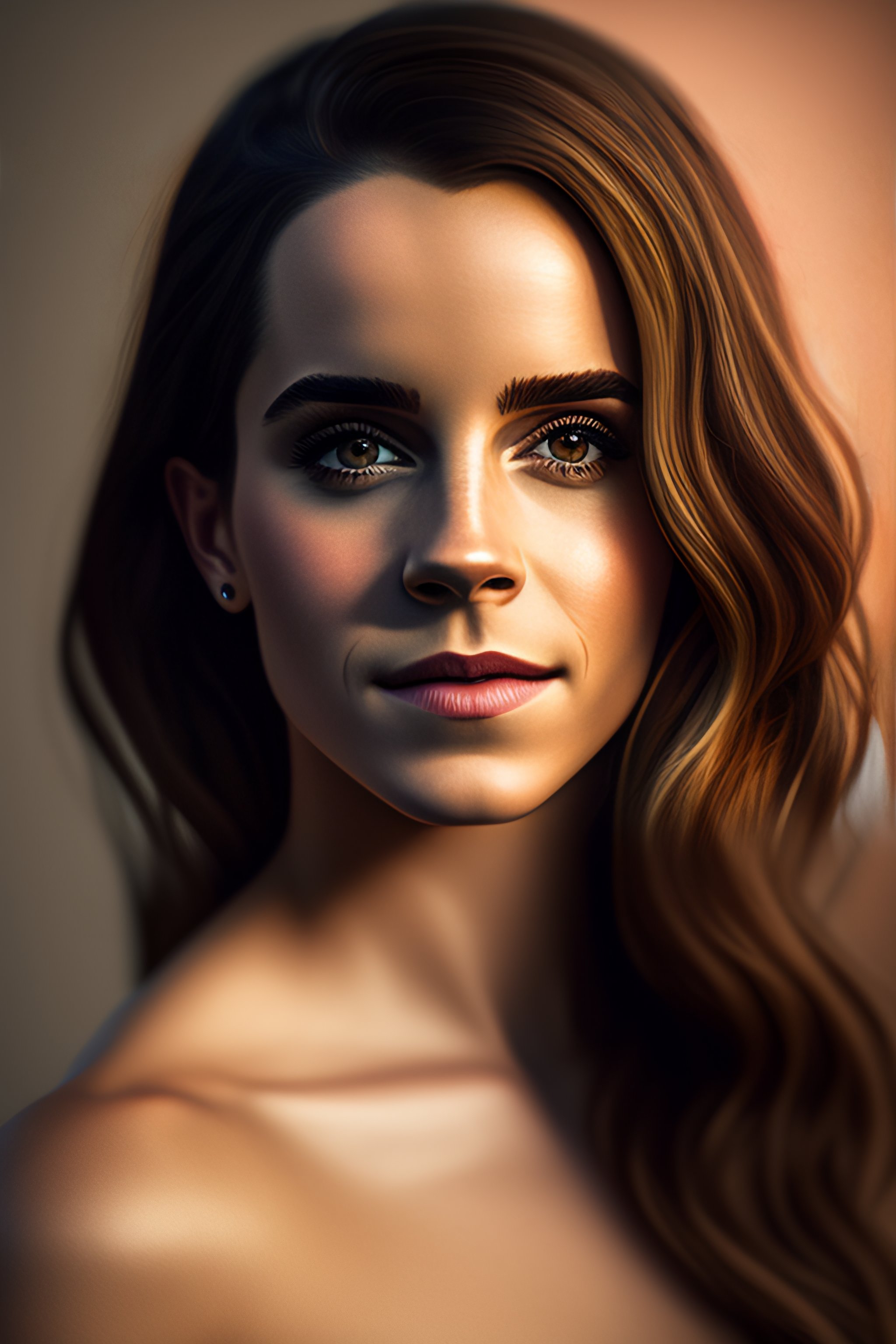 Lexica - A emma watson woman bokeh (nude:1.3) portrait, vray, quixel  megascans, 8k uhd, raytracing, cgi, lumen reflections, ultra realistic,  100mm, f...