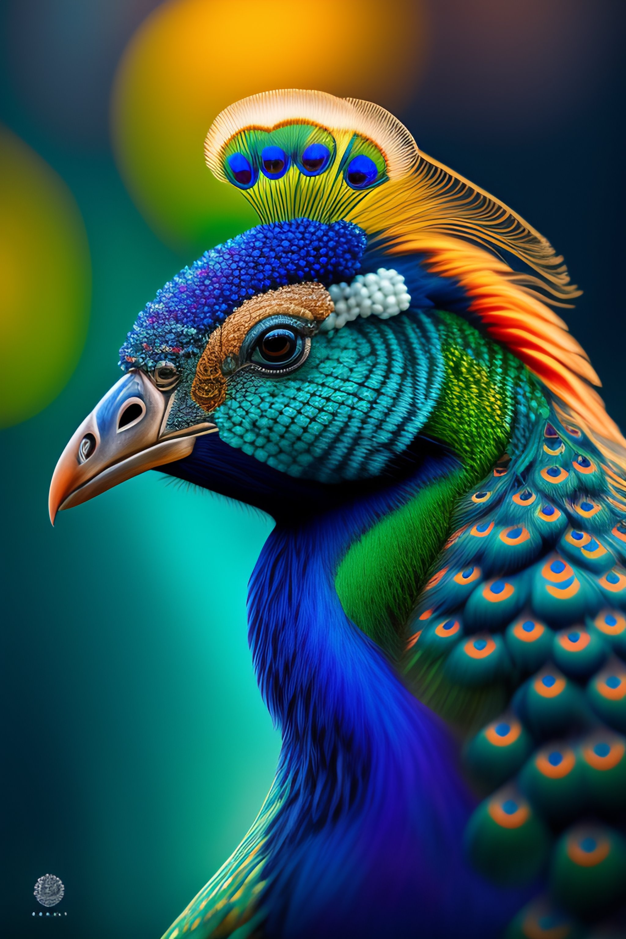 Lexica - Peacock full color painting, ultra detailed, 8K, 3D crisp