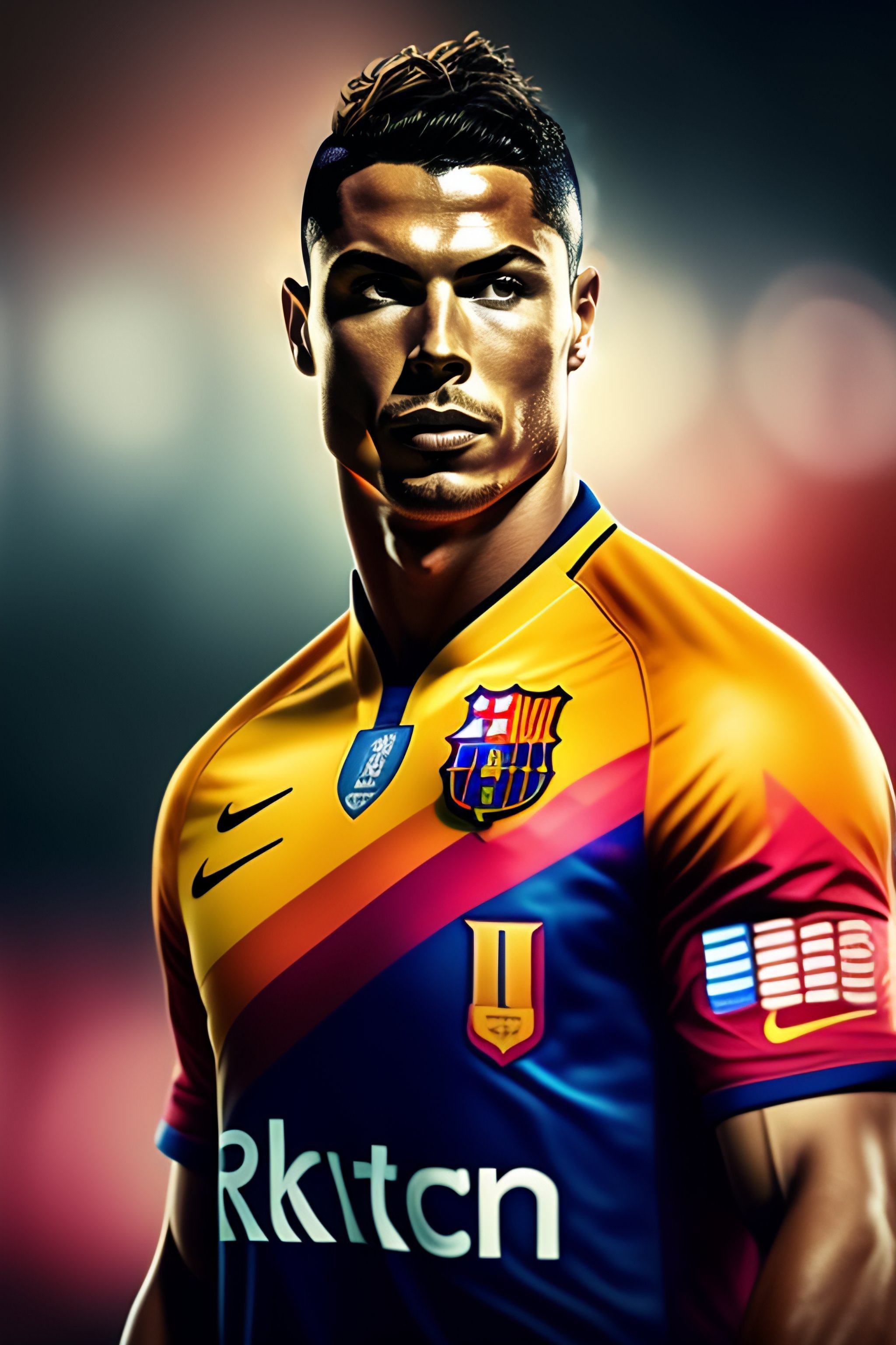 Lexica - Ronaldo with barcelona jersey