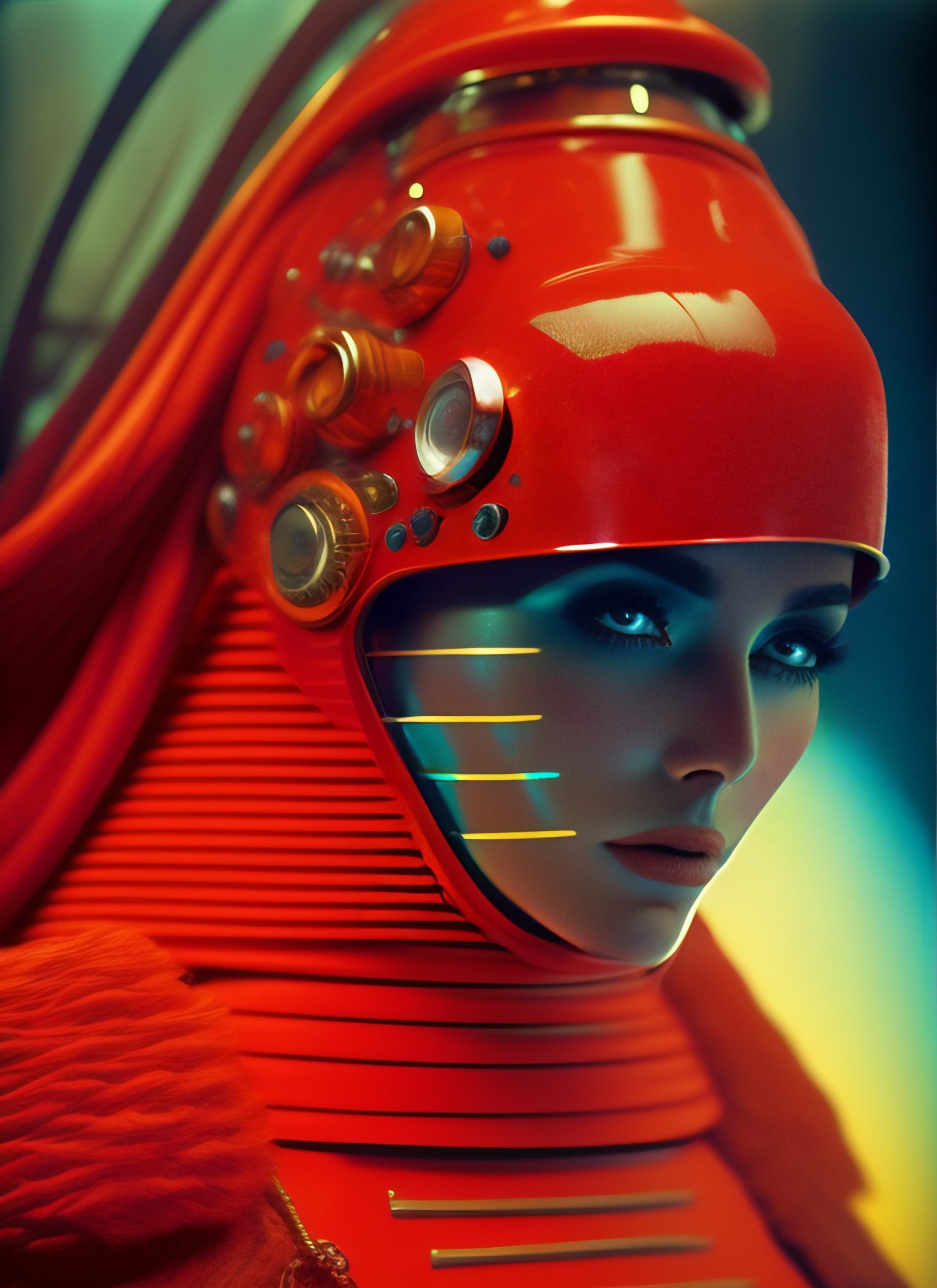 Lexica - Colour pulp 1964 sci-fi space drama , galactic cyber robotic ...
