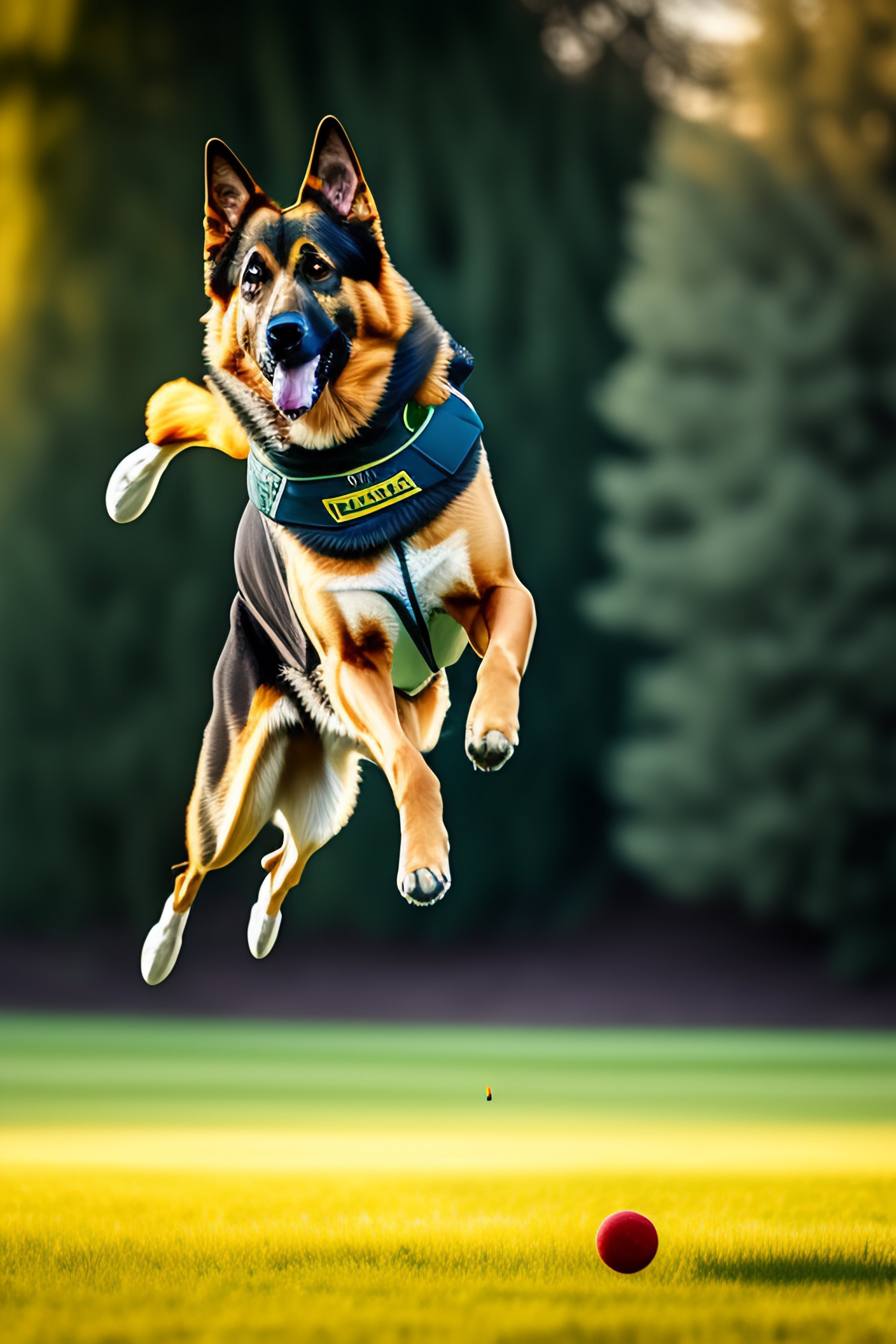 German shepherd outlet frisbee