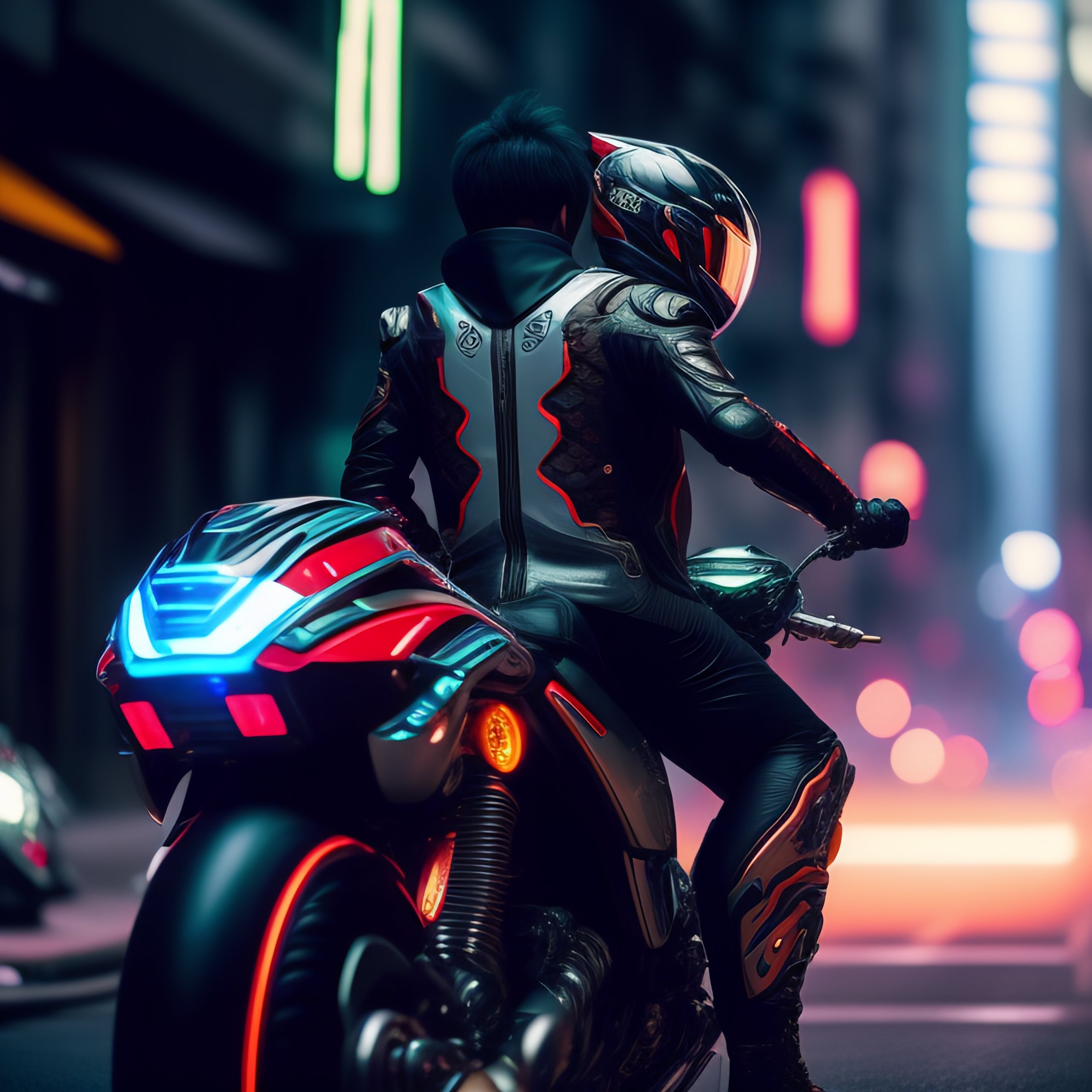 Lexica - A Kamen Rider wearing a full-body tech mech rides a motorcycle ...