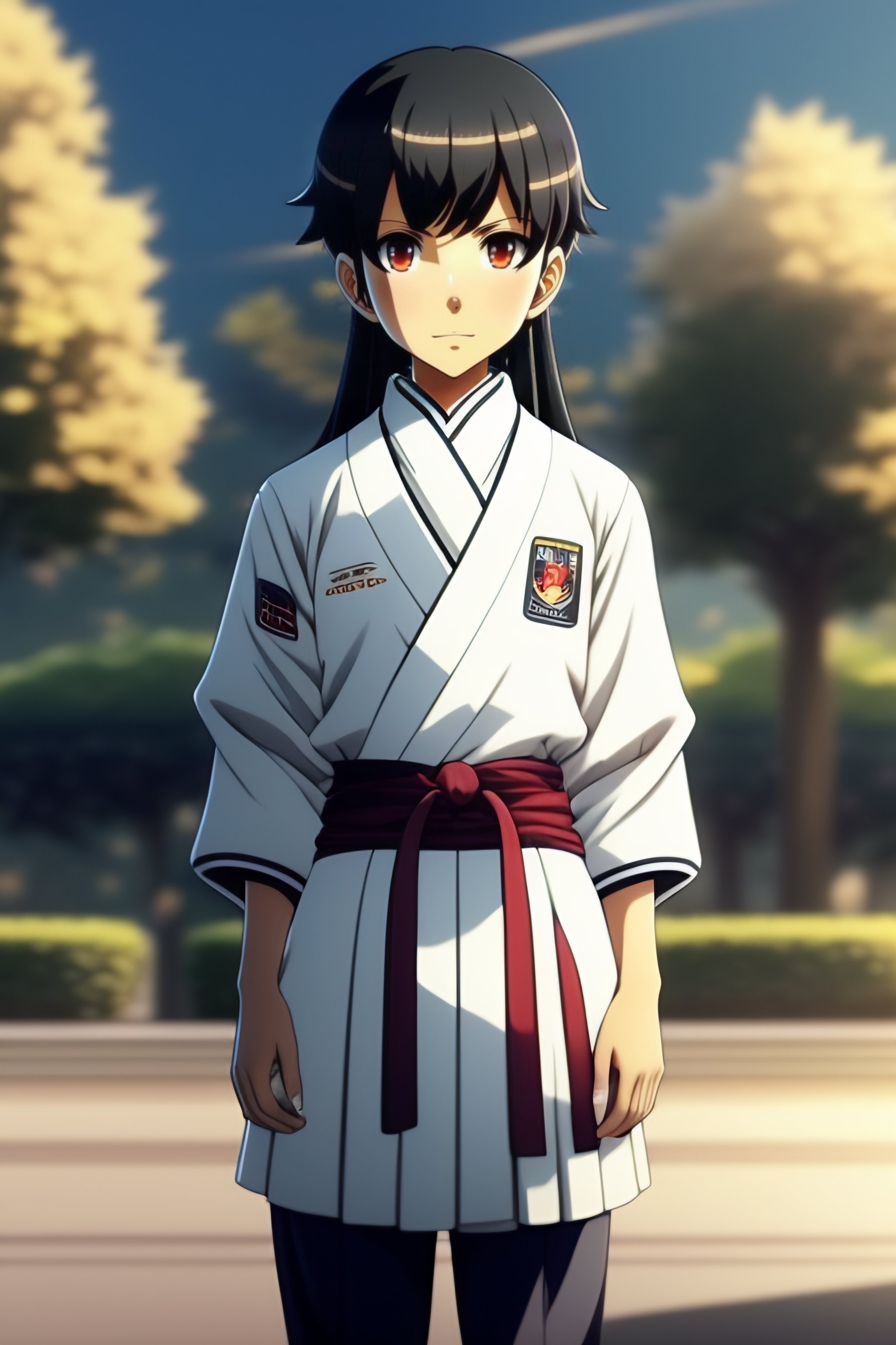 Lexica - Picture of young Sensei from anime wearing school uniform