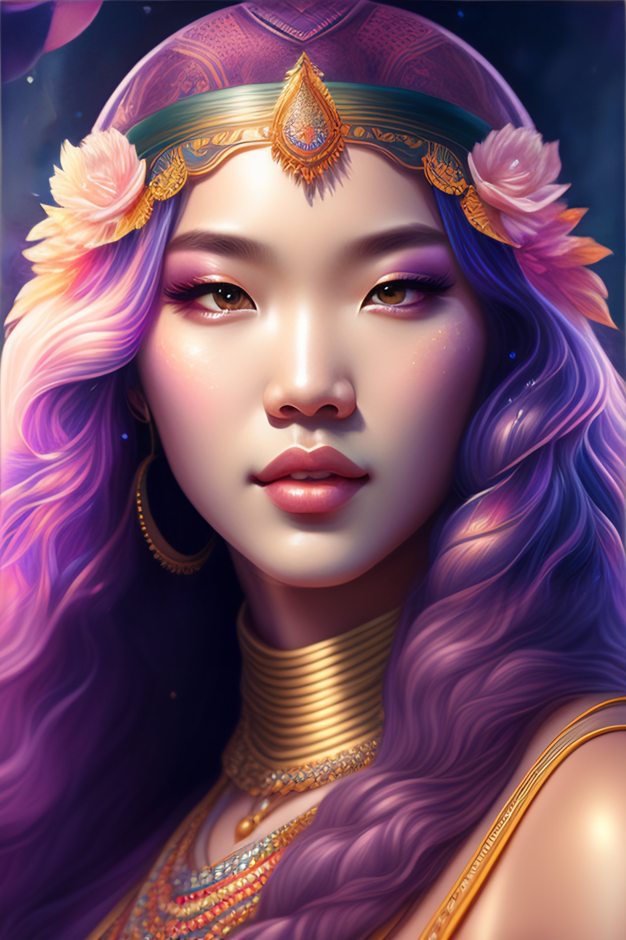 Lexica - Portrait of jossi of blackpink, goddess of the moon, highly ...