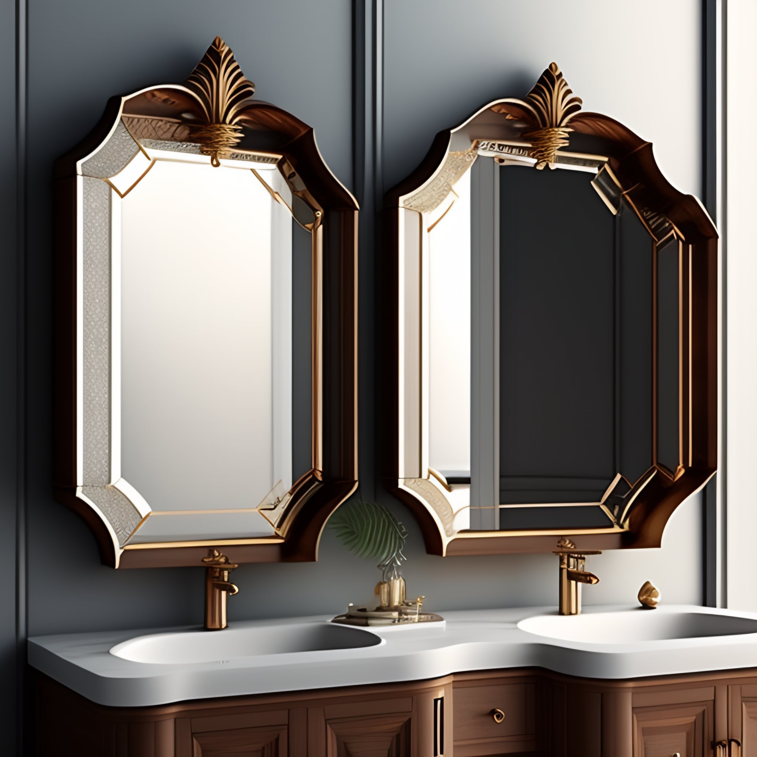 Lexica - Mirrored bathroom antique double mirror