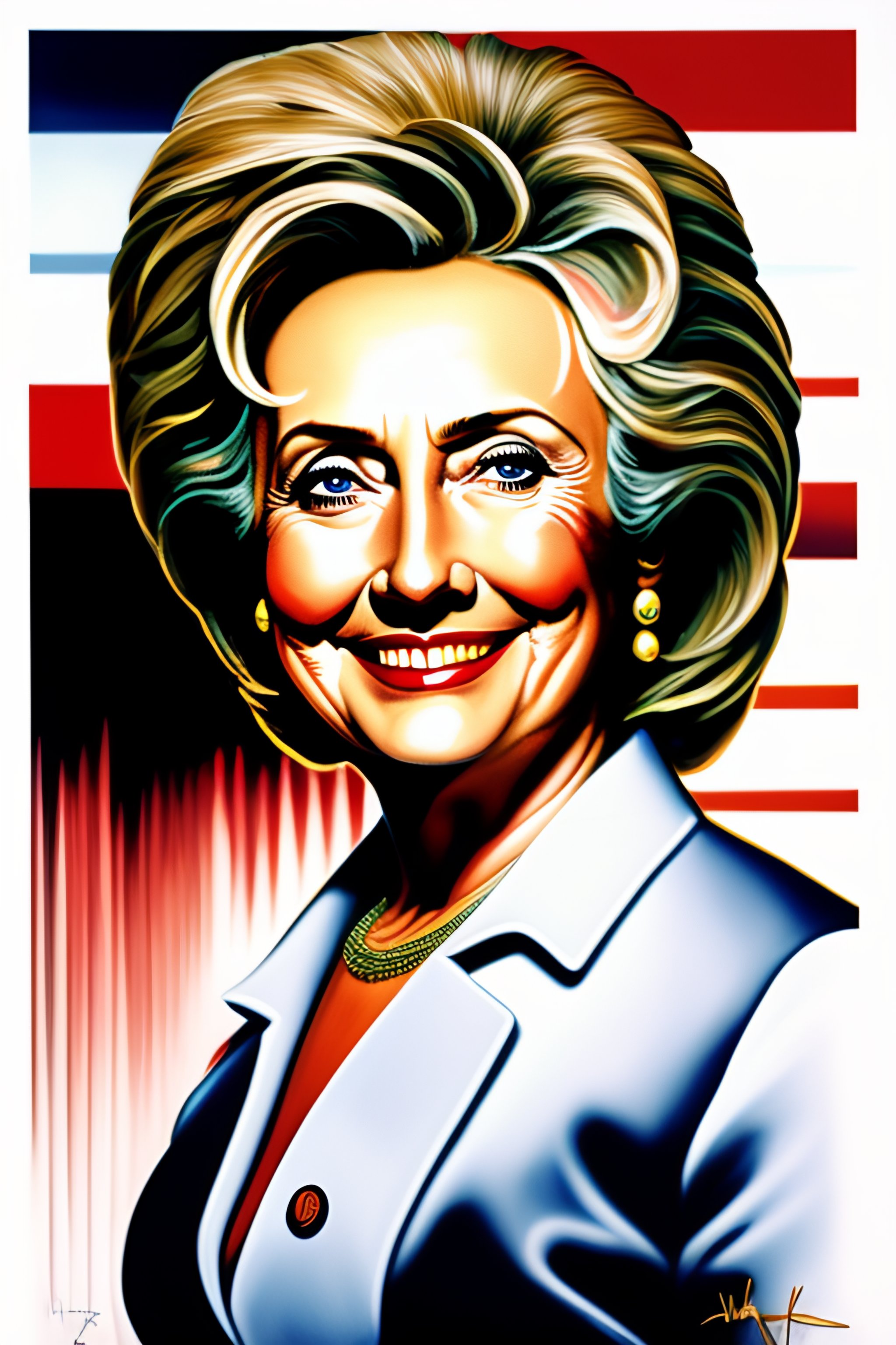 Lexica - Hillary clinton by Michael William Kaluta