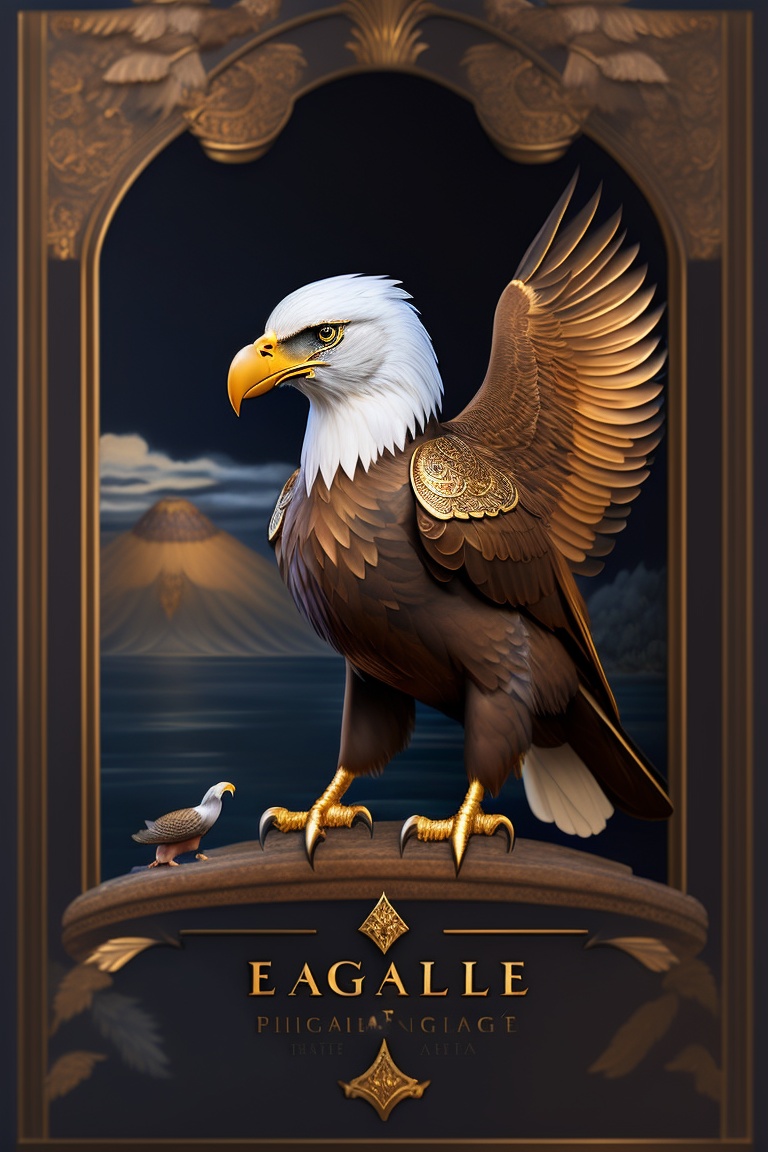 Lexica - The image depicts a majestic warrior eagle set in a medieval ...