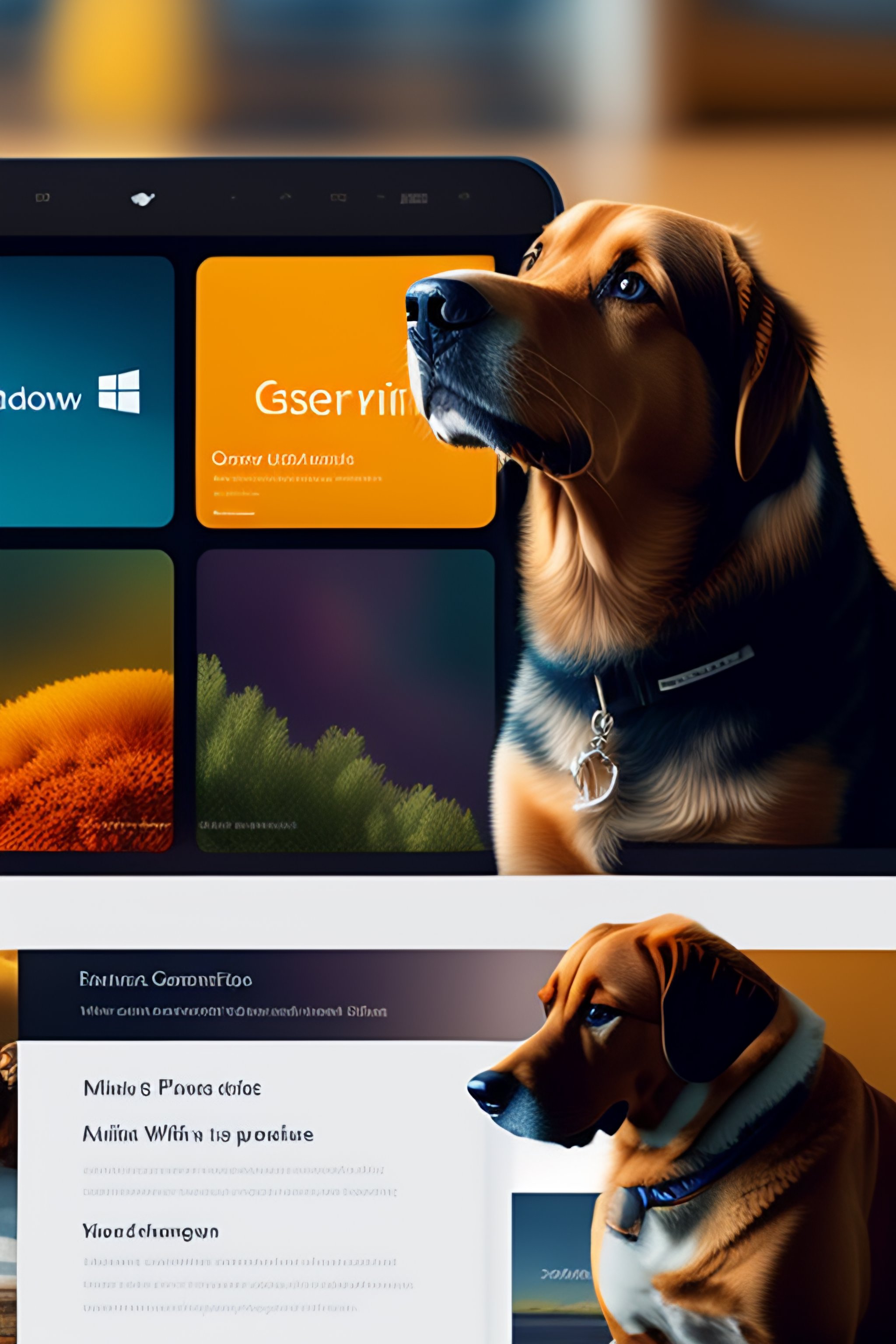 Lexica - Windows app design, dogs