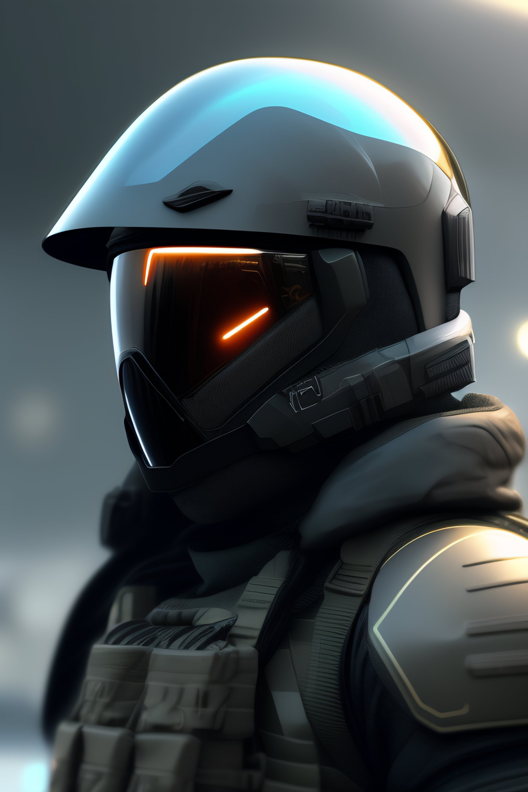 futuristic combat helmets