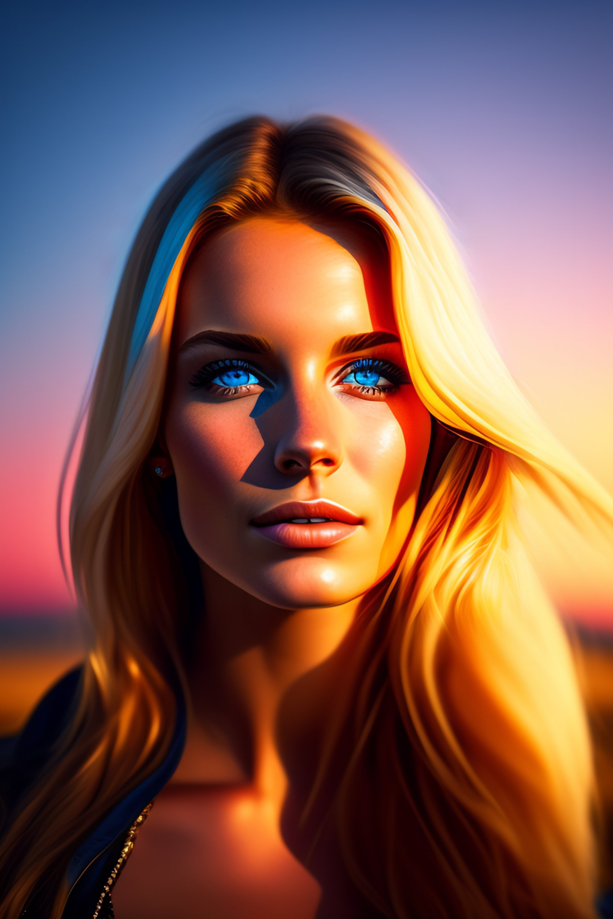 Lexica A Portrait Of A Beautiful 25 Years Old Blonde And Blue Eyes Woman Epic Scene With The 3303