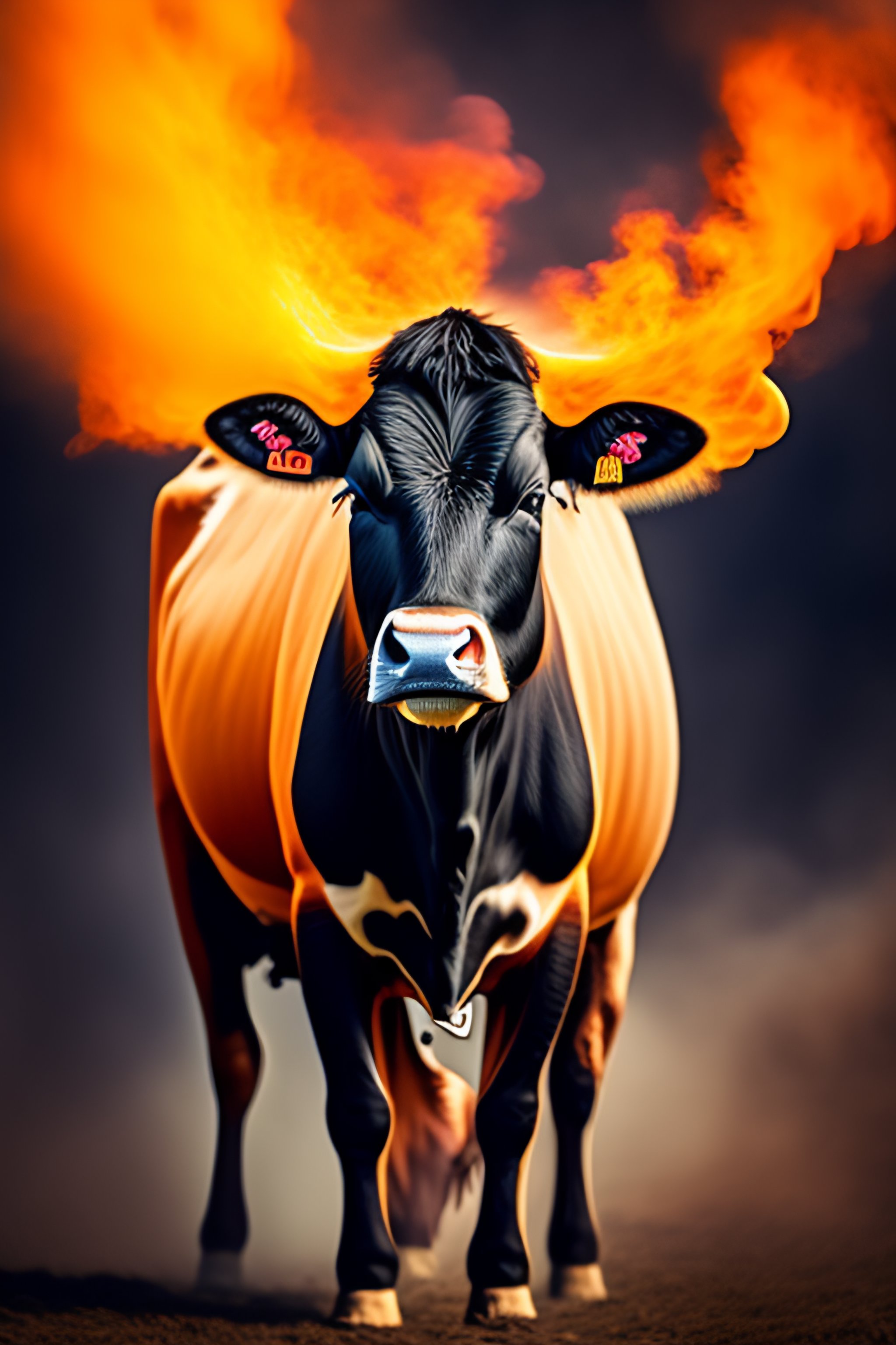 Lexica - Cow in fire