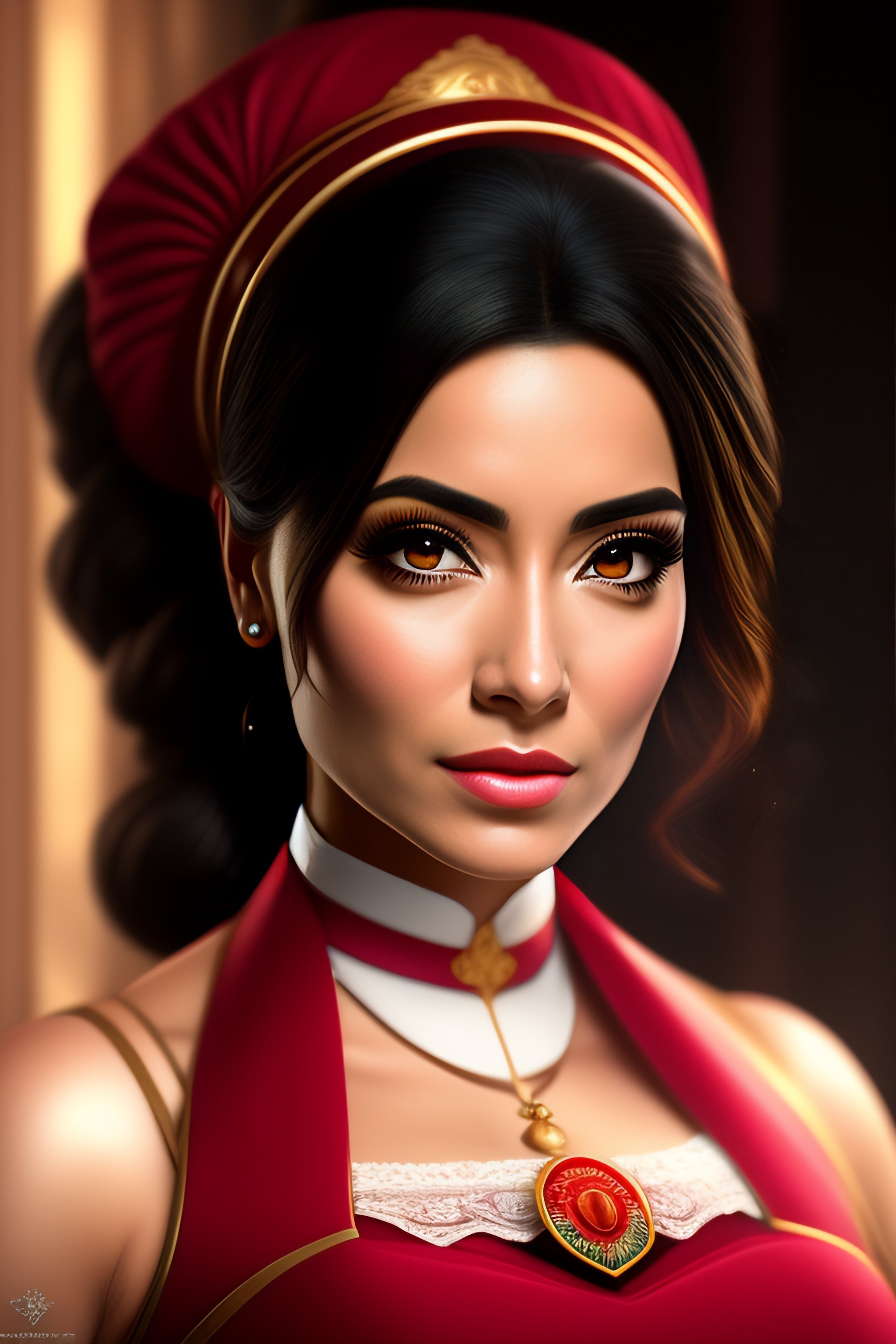 Lexica - Portrait of a Latina maid anime character hyper realistic