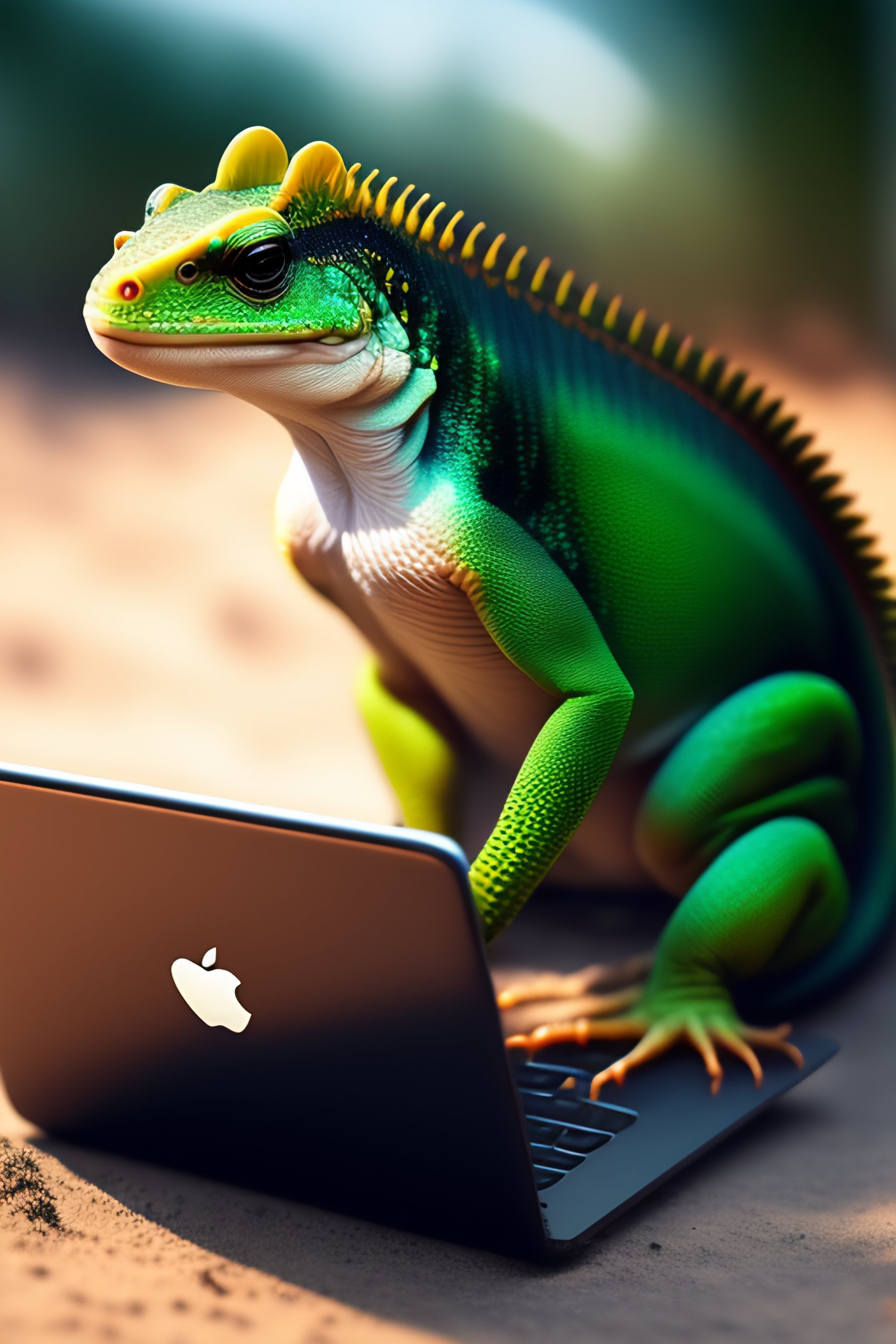 Lexica - Lizzard with laptop