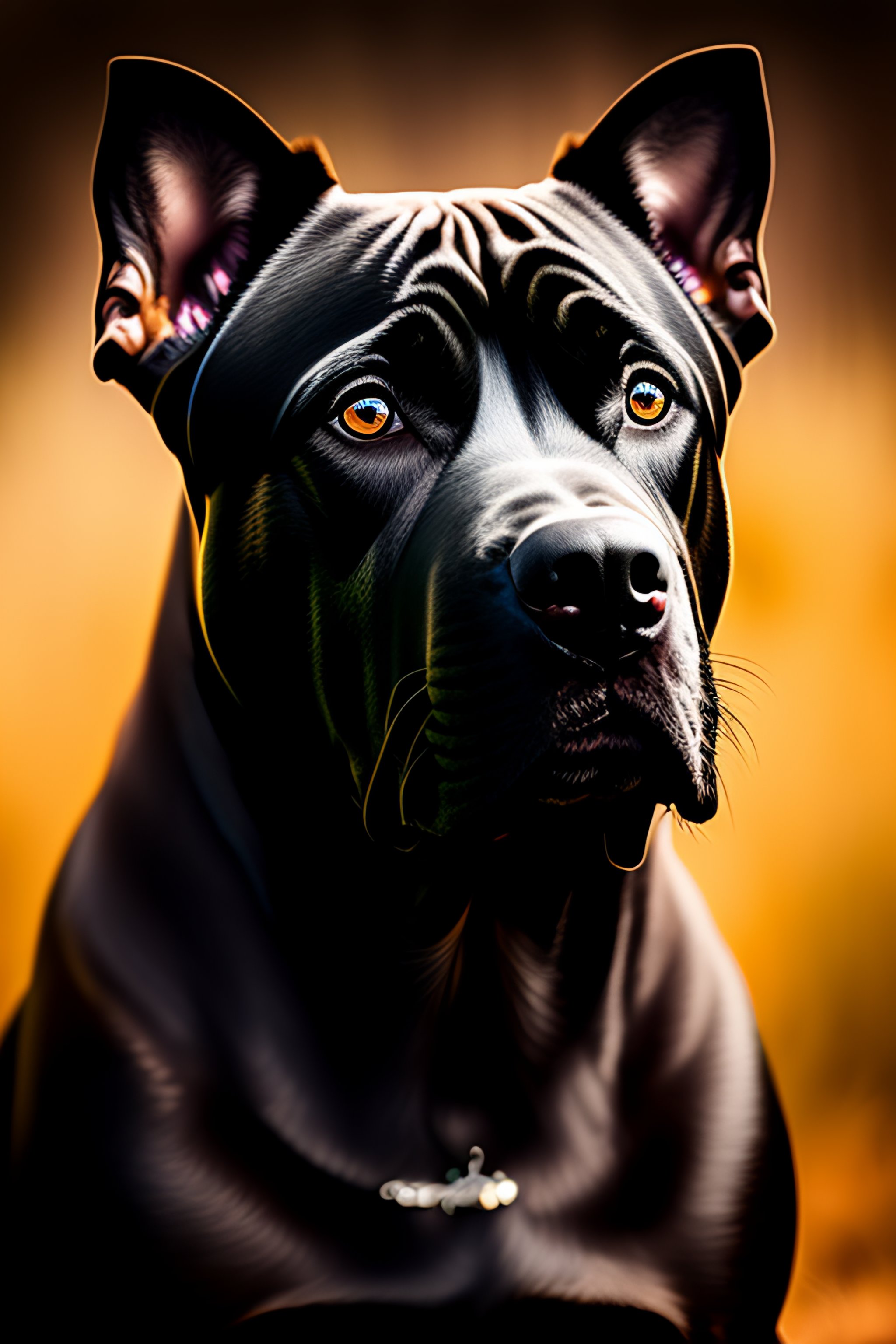 Lexica - Portrait of a cane corso looking like an angel.