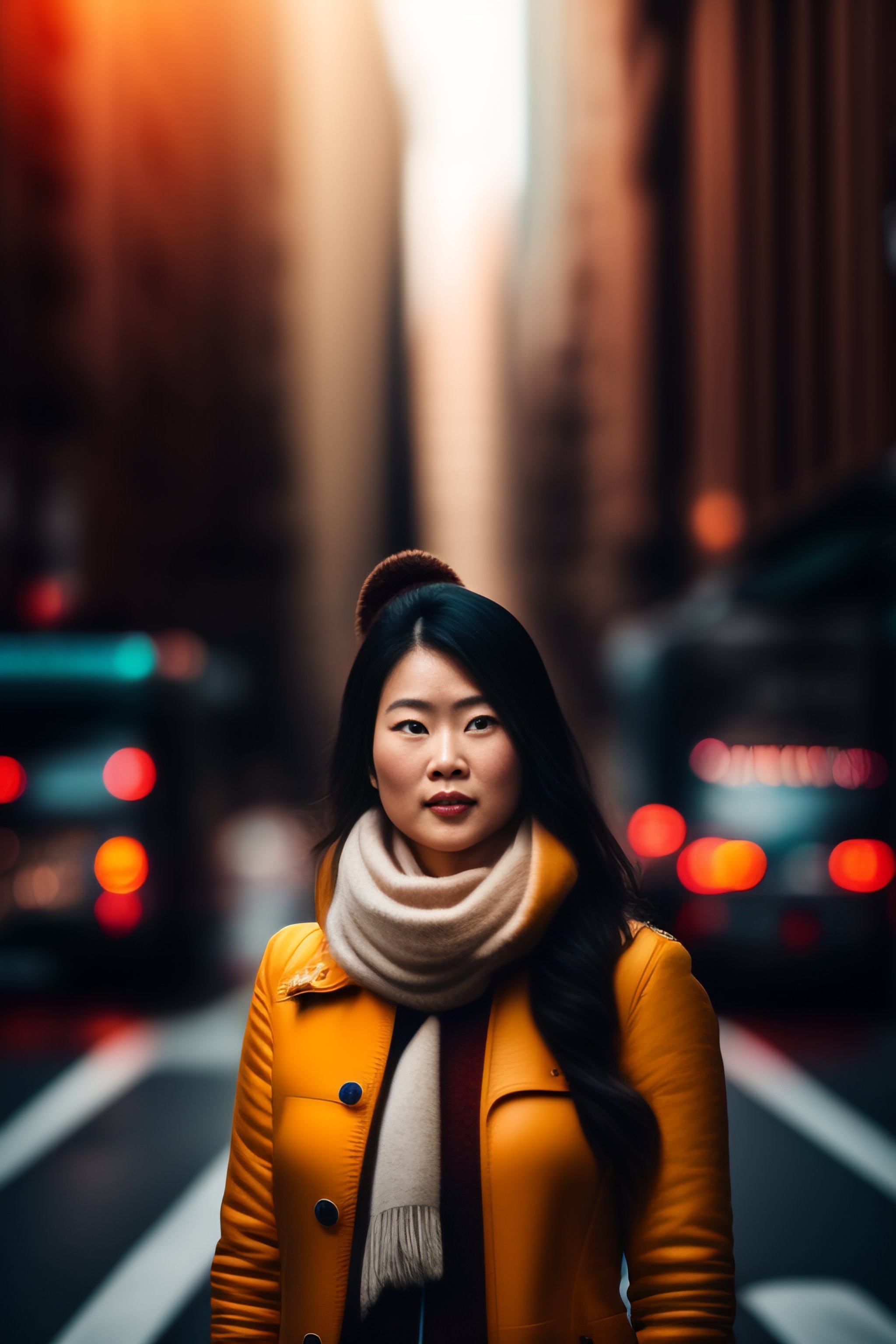Lexica - Woman in street of new york city