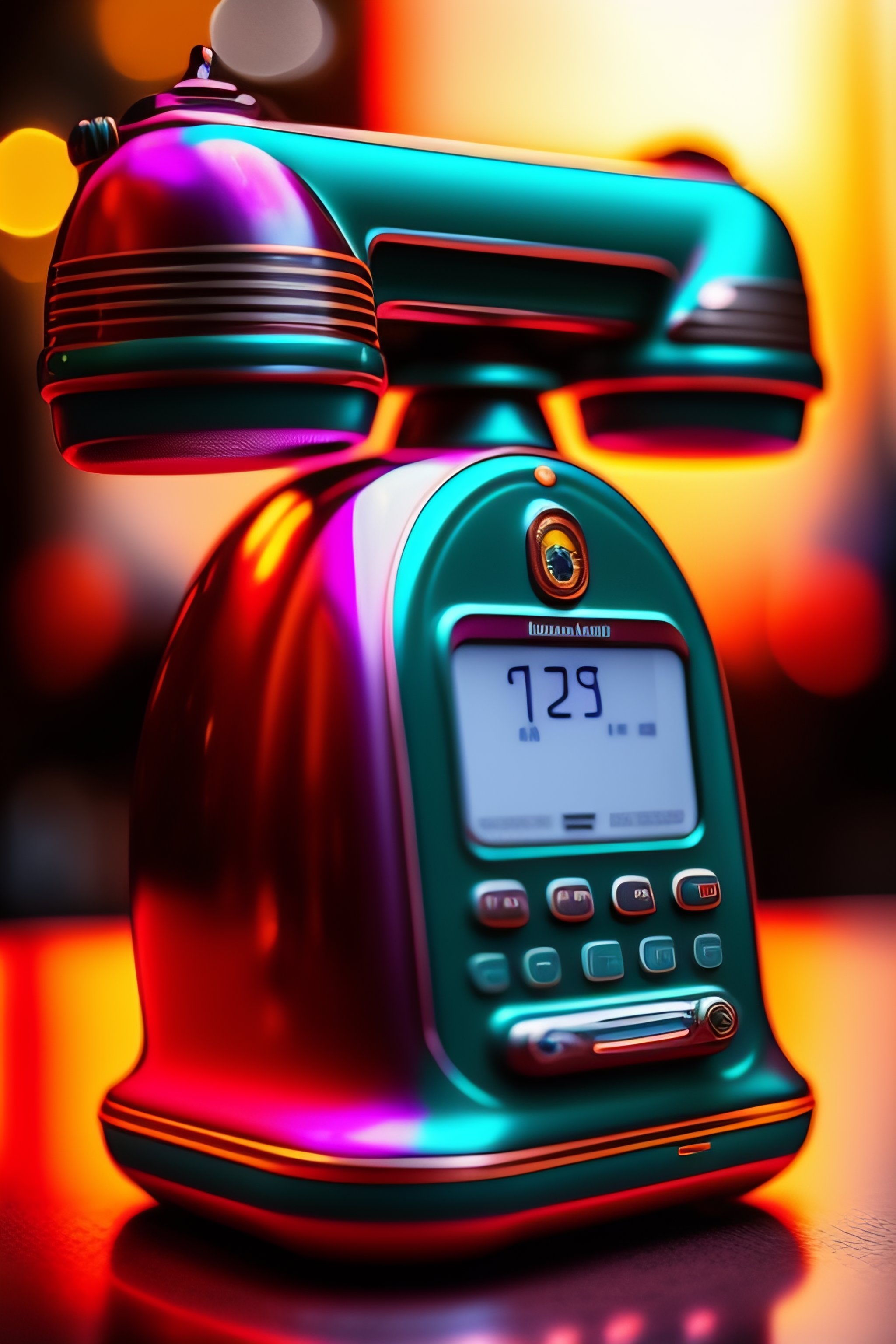 Lexica - Beautiful neon phone mechanism