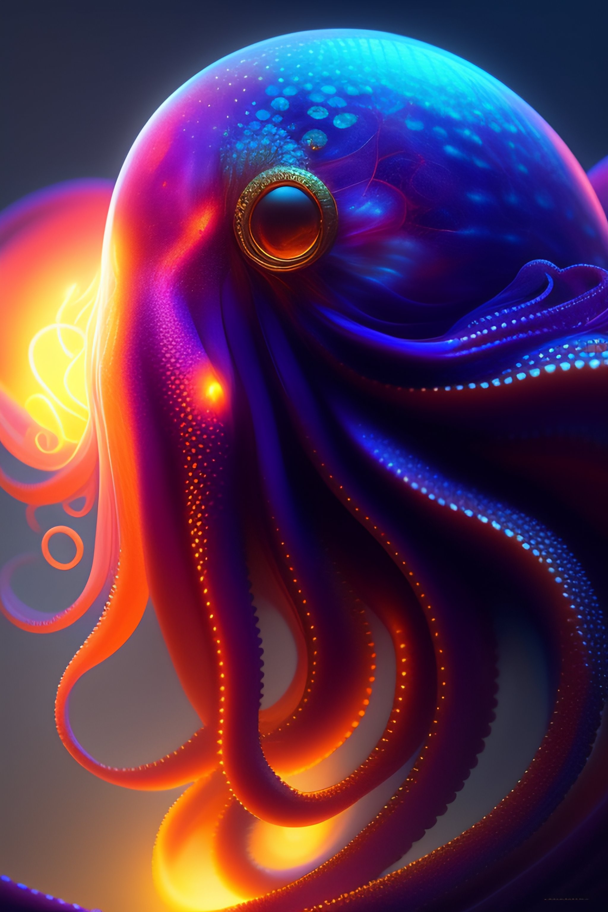 Lexica - Octopus, ethereal, neon, extremely high detail, photorealistic ...