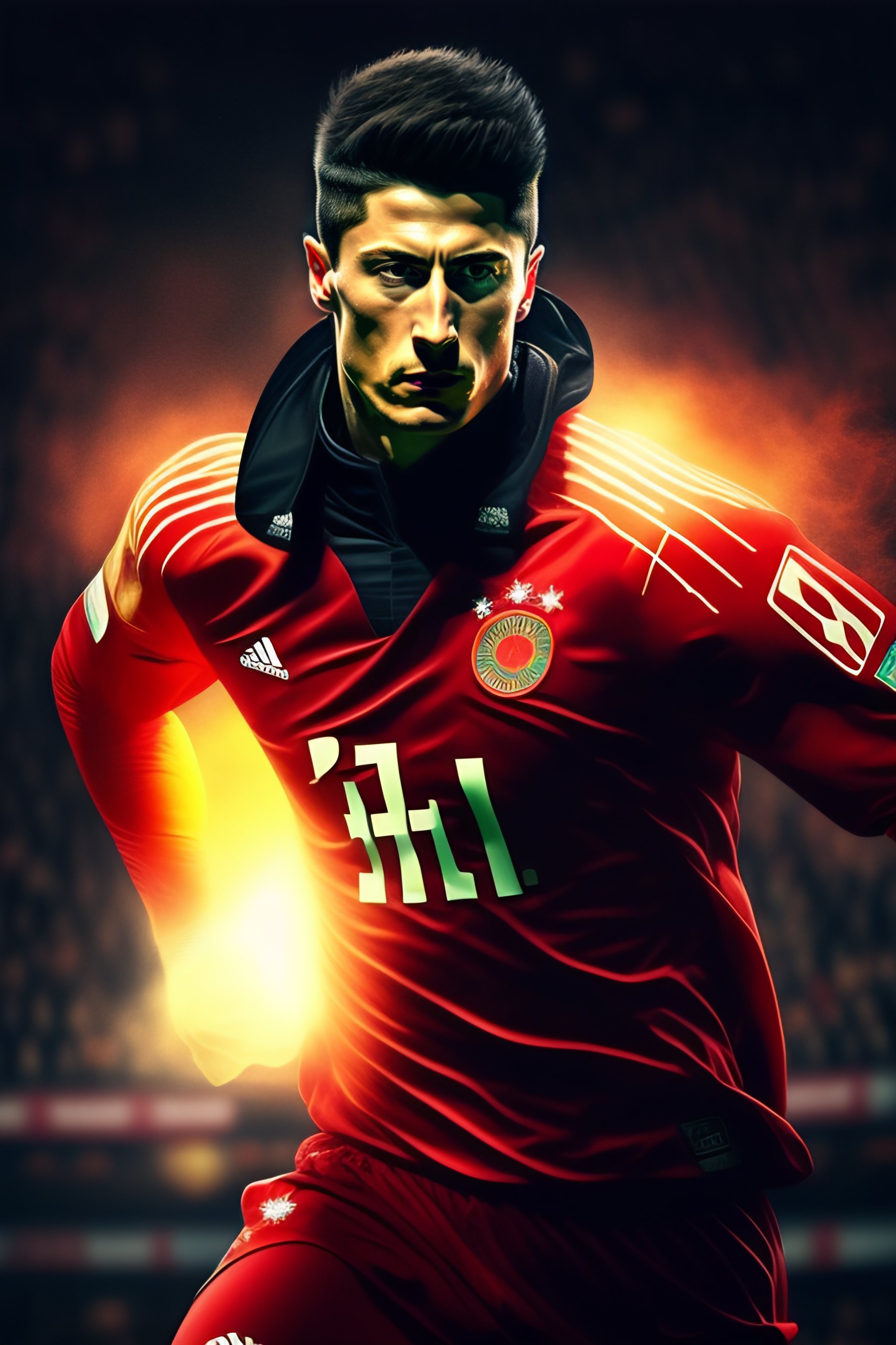 Lexica - Robert lewandowski as a black ninja