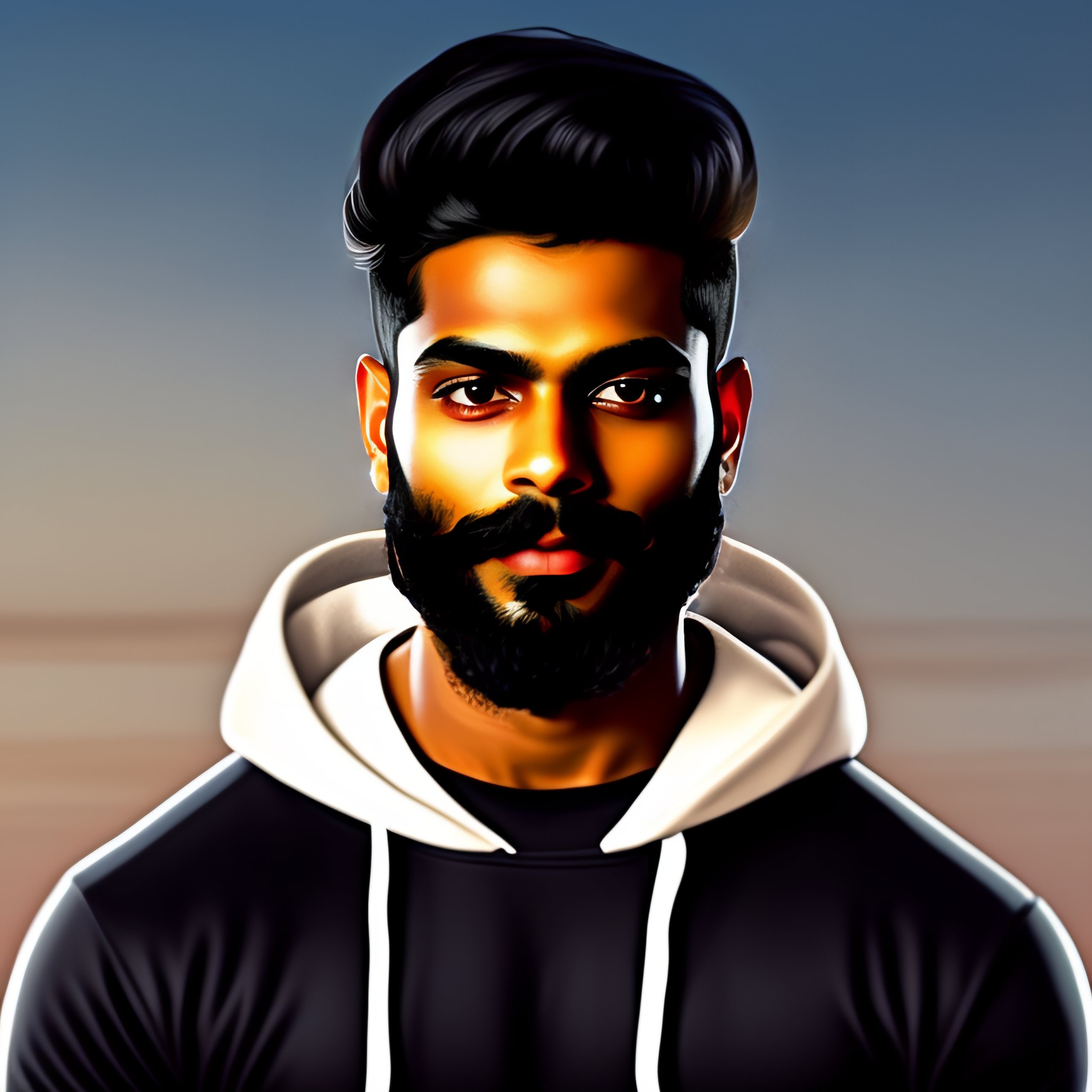 Lexica - Illustration of a young south Indian male podcaster wearing a ...