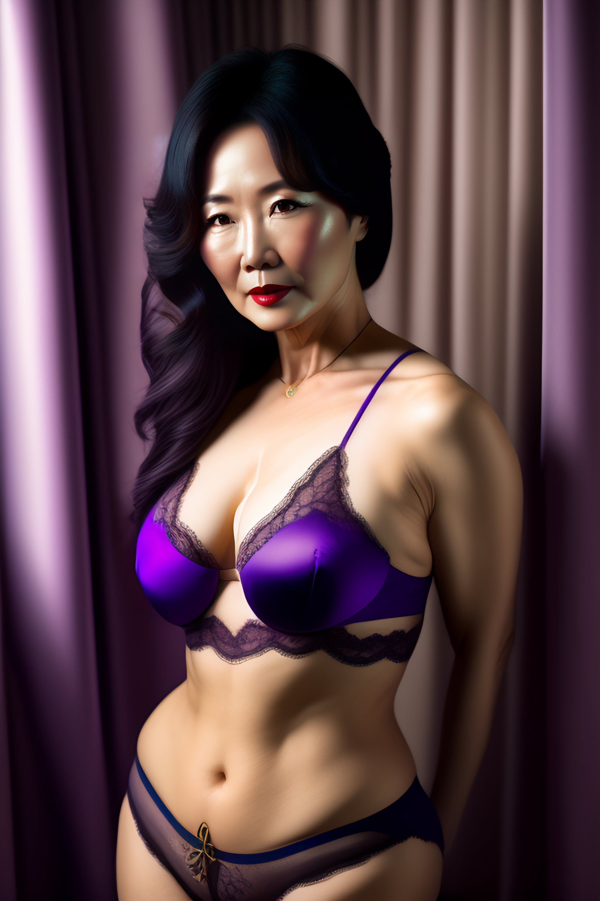 Lexica Full body photo portrait of beautiful middleaged Korean