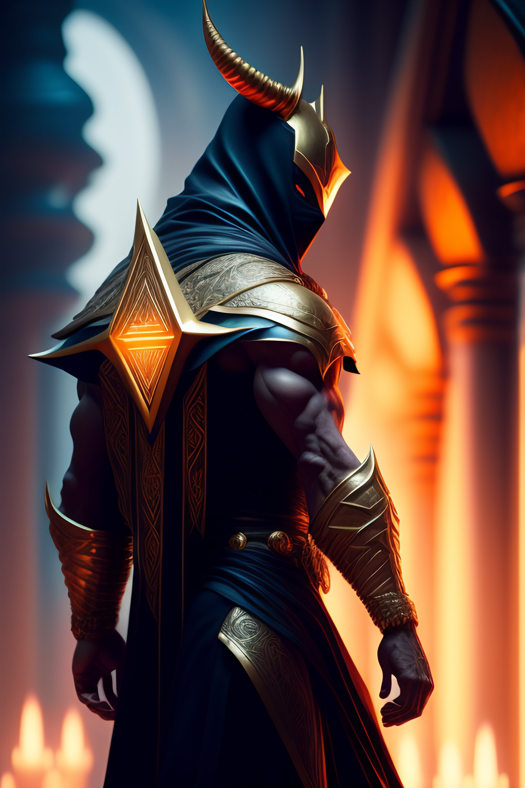 Lexica - A digital art of demon man with a pyramid head by artgerm and ...
