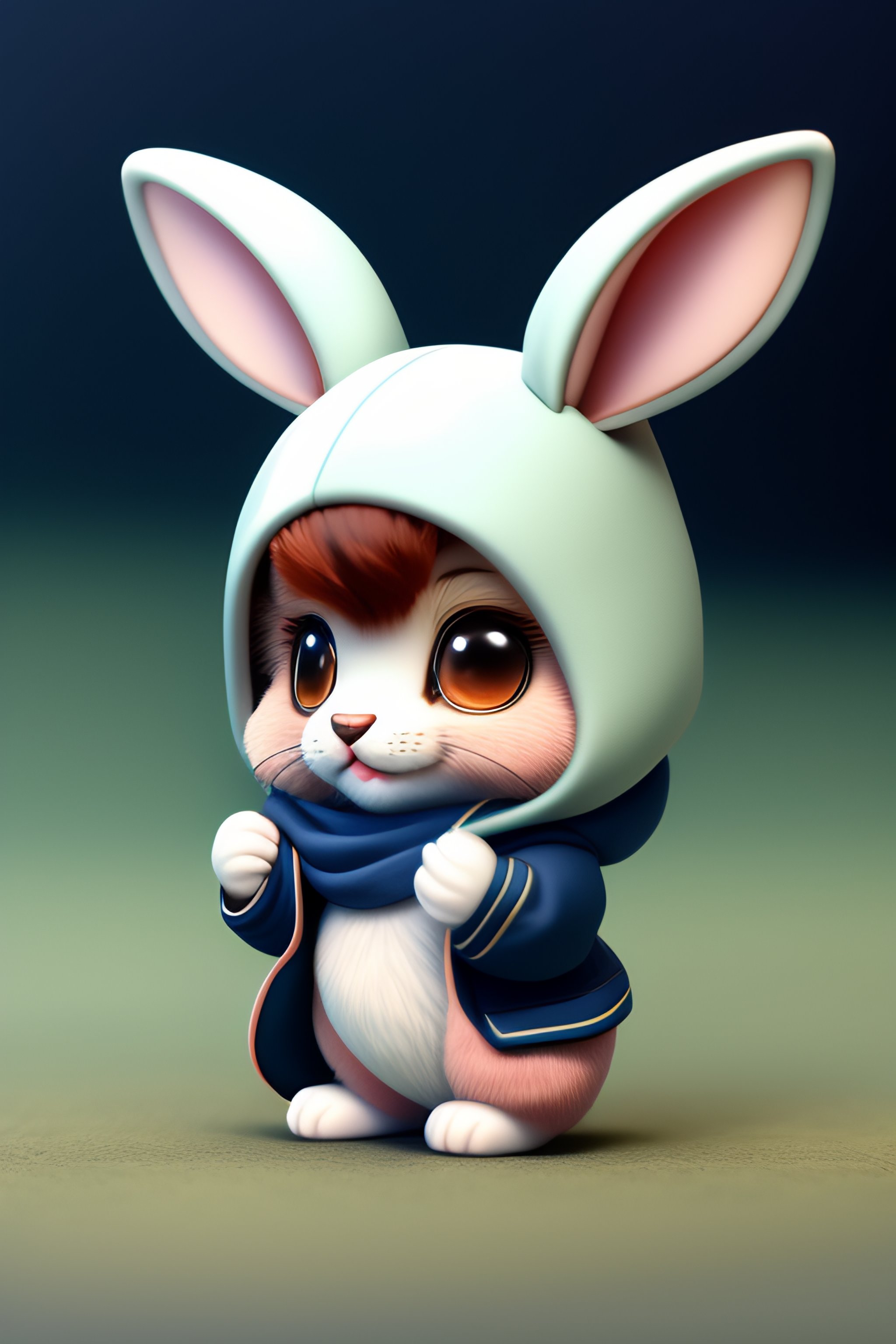 Lexica - Cute and adorable cartoon anthropomorphic rabbit in delivery ...