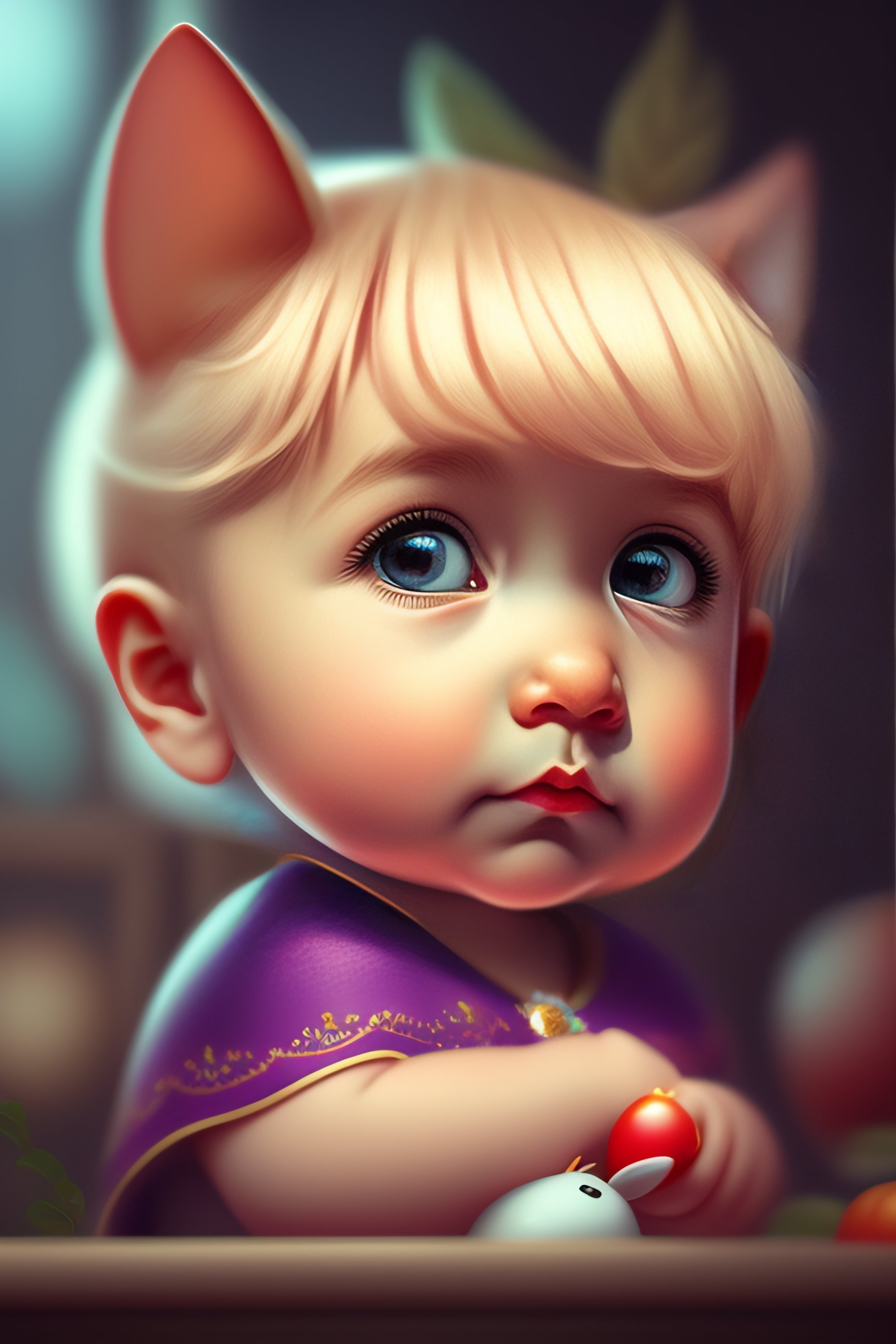 Lexica - Picasso, CUTE AND ADORABLE CARTOON, BABY RHEA, FANTASY