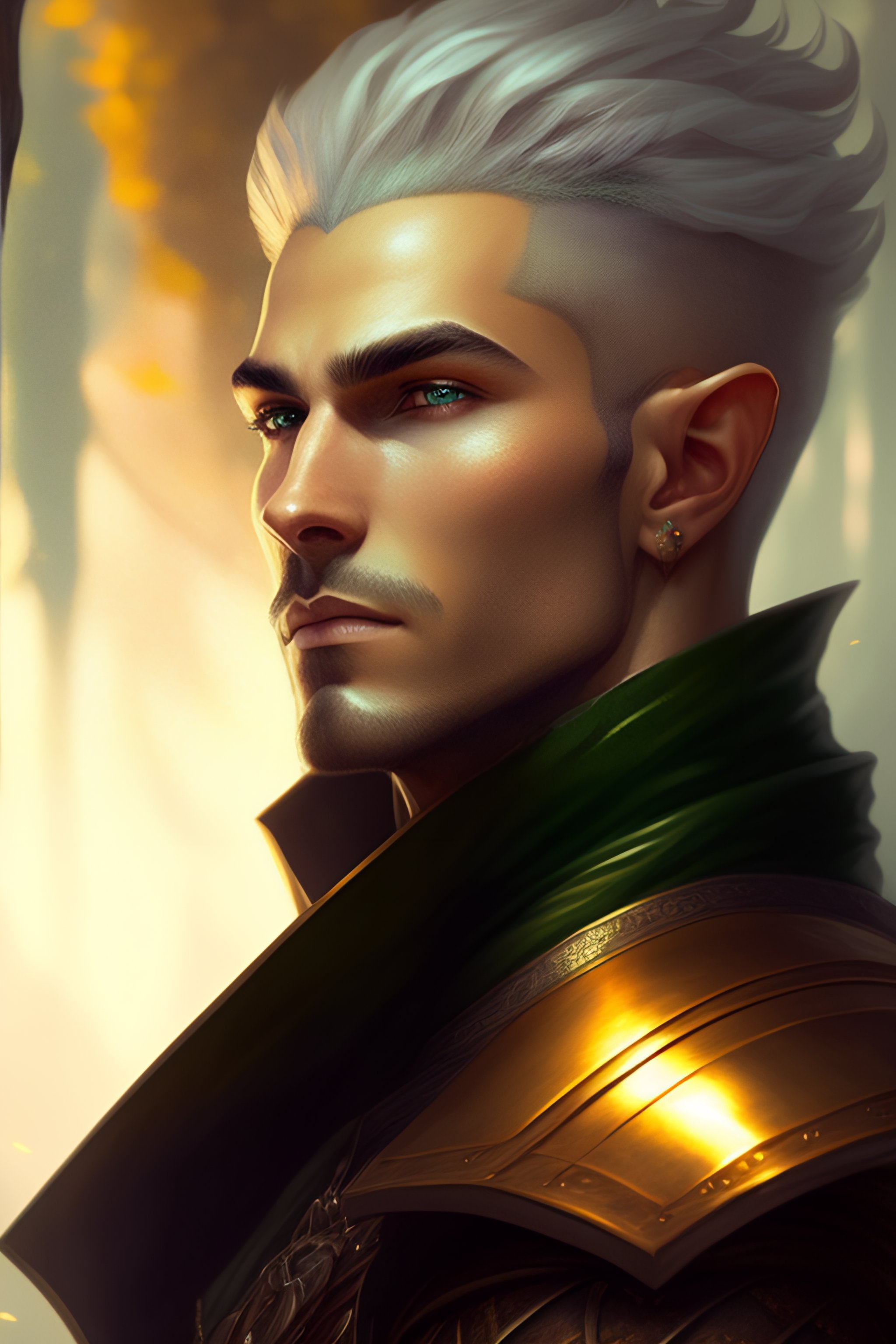Lexica - Portrait of a beautiful fit young elf male rogue, with fluent ...