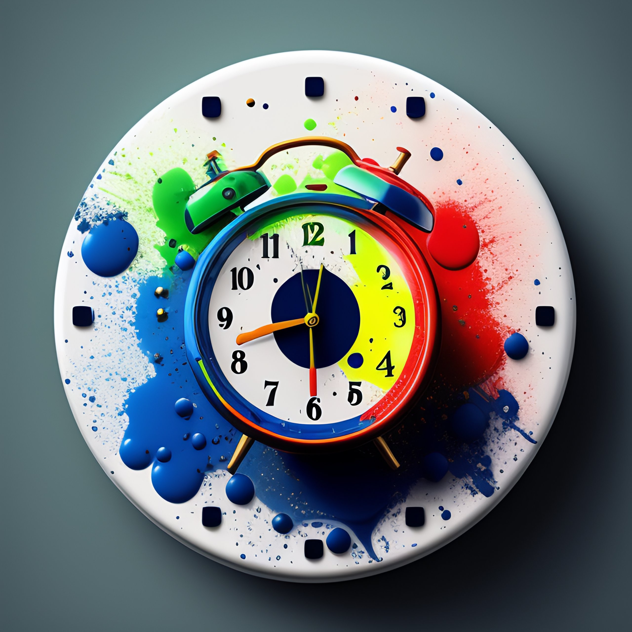 Lexica - Abstract spatter alarm clock