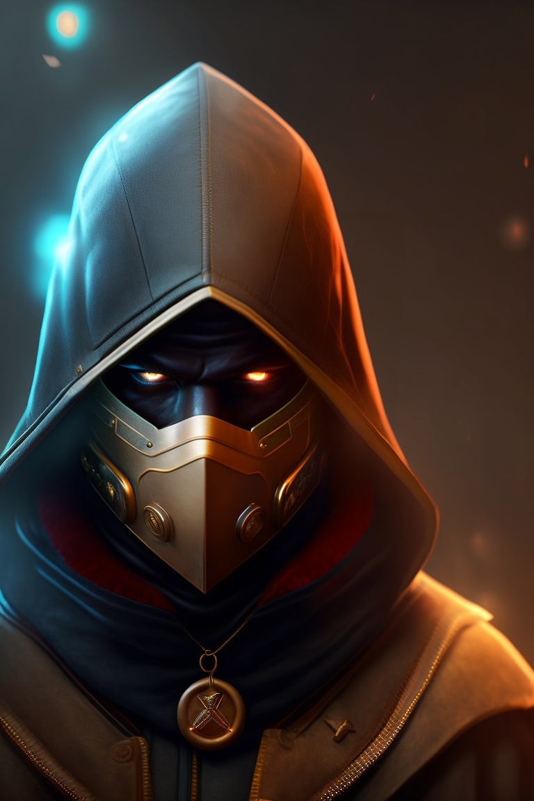 Lexica - Male, hooded, misterious explorer, masked, darker clothes