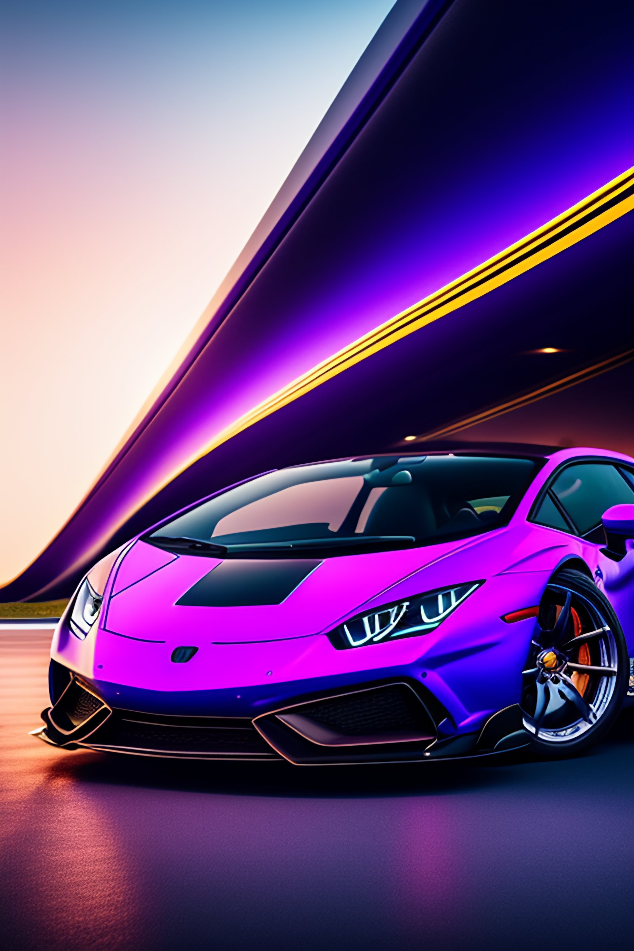 Lexica - Purple Lamborghini Huracán with a blue sky background, Realistic,  8K Resolution, High Definition, Ultra HD, Editorial
