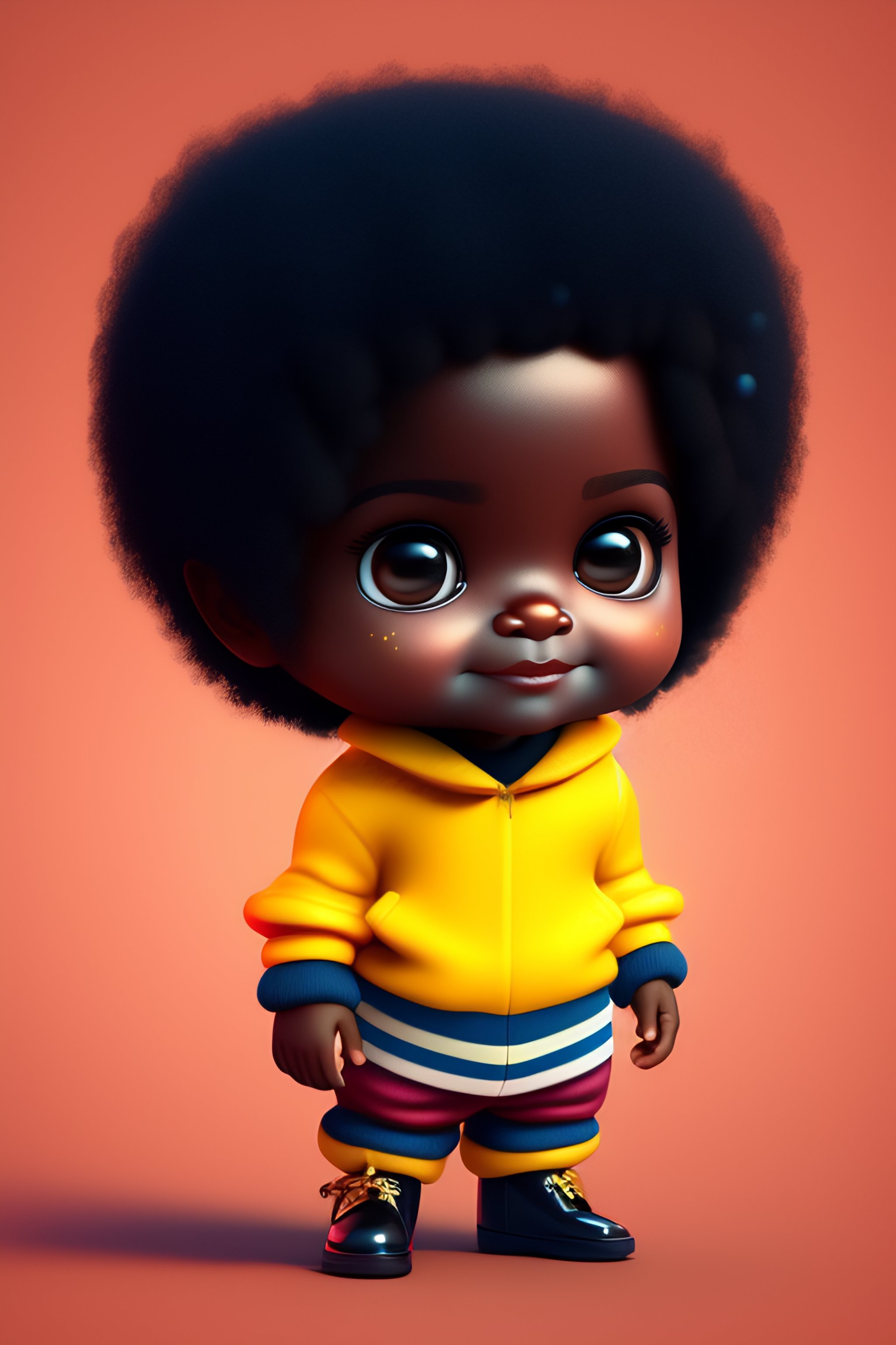 Lexica Cute and adorable smiling cartoon michael jackson baby dance pose fantasy dreamlike surrealism super cute trending on artstation