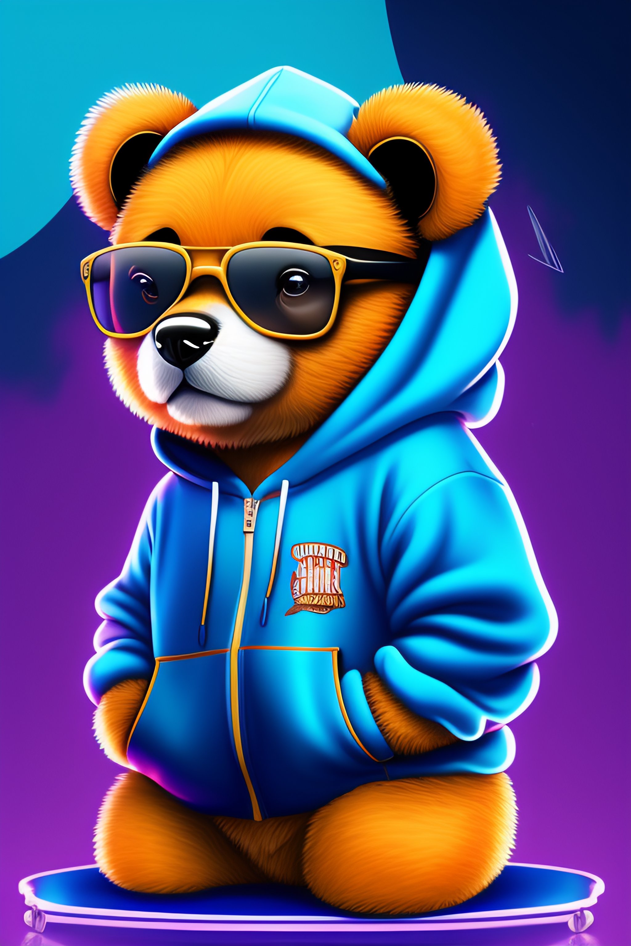 Teddy bear wearing online hoodie