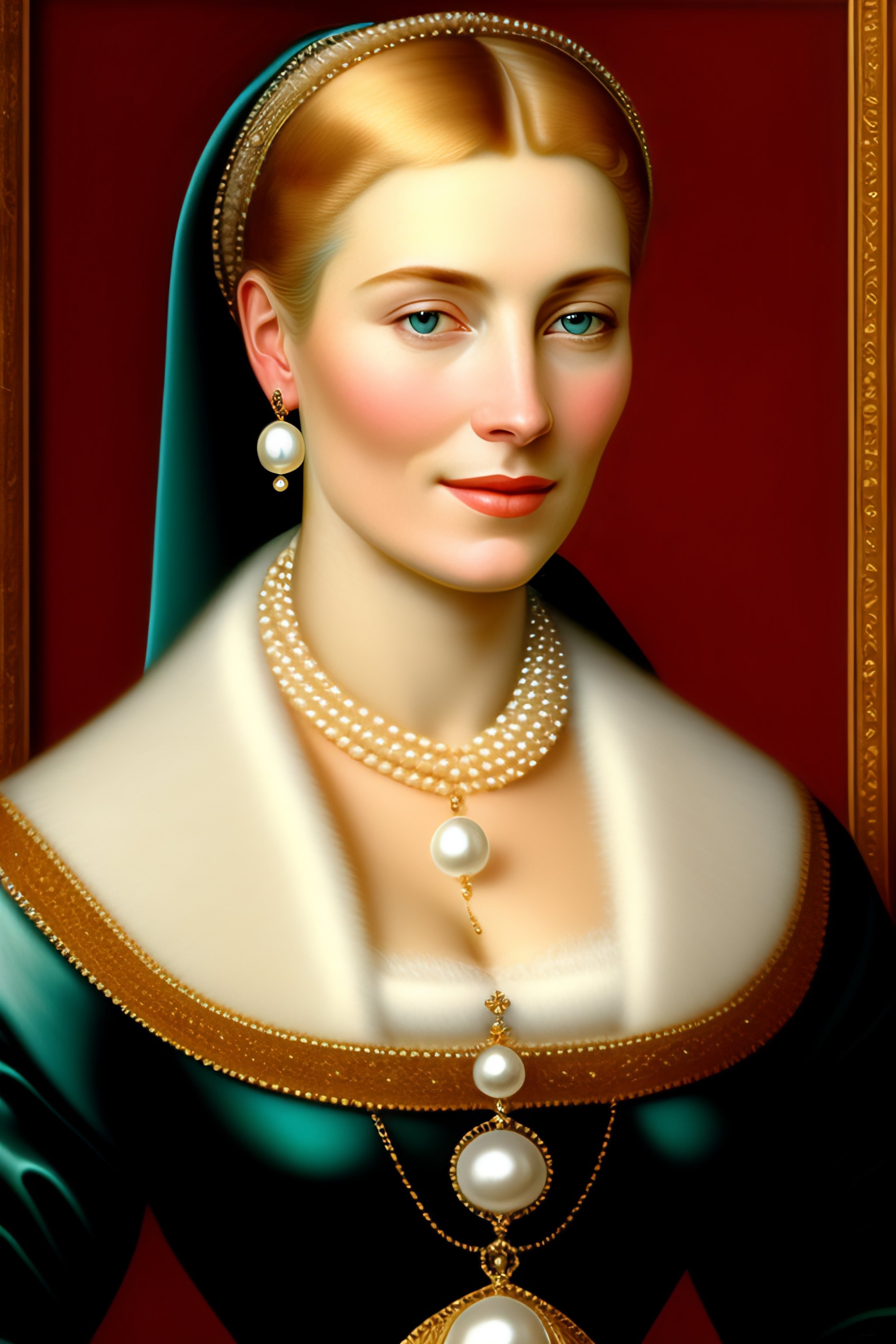 Lexica - 16th century portrait of a blonde haired woman wearing a pearl ...