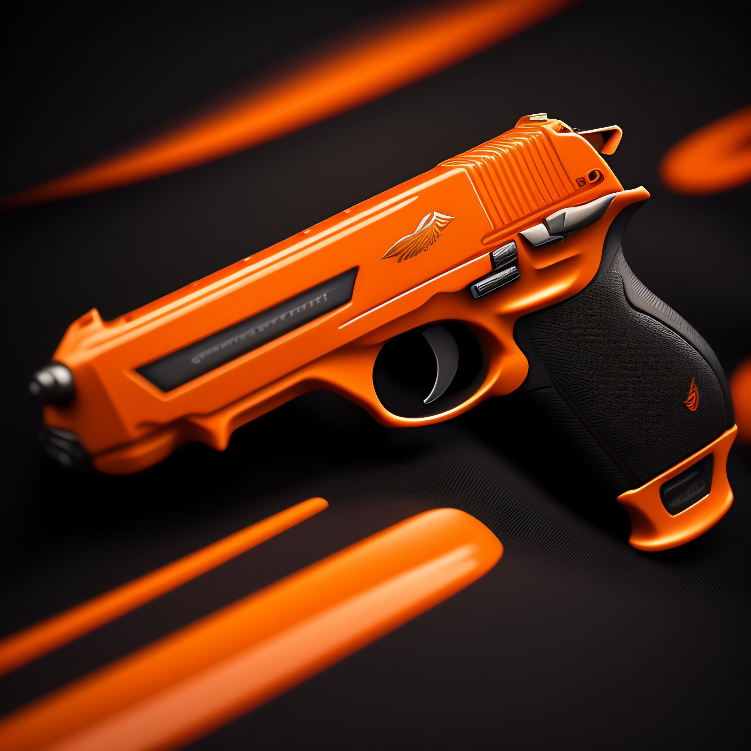 Lexica - CS-GO deluxe karambit knive, hollographic orange details color ...
